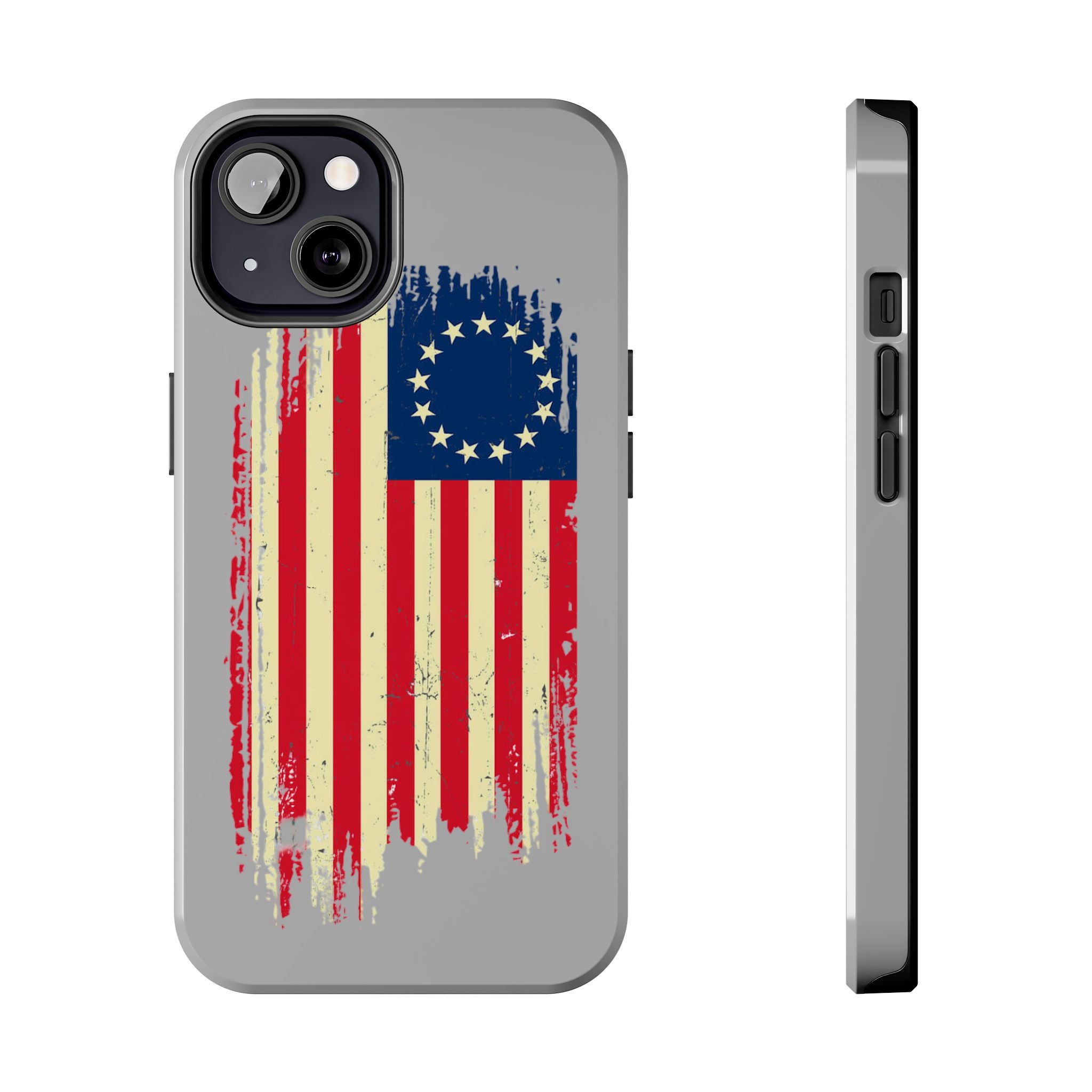 Patriotic Phone Cases with Vintage Flag Design, Tough Case for Independence Day, Memorial Day, 4th of July, Gift for Veterans, USA Pride