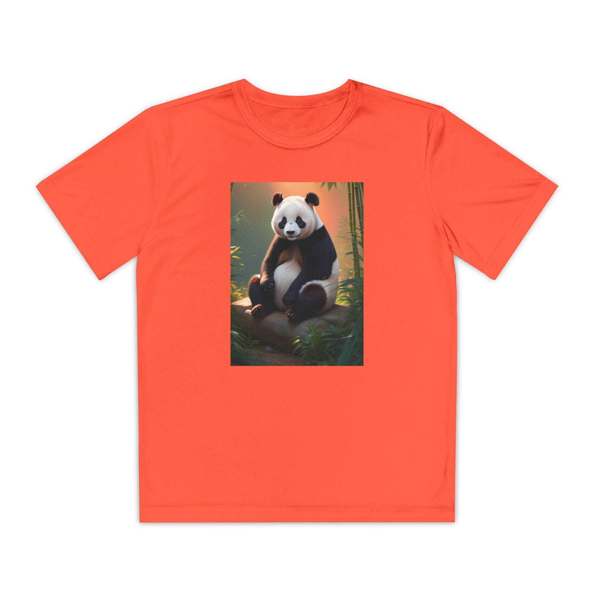 Panda Youth Tee Shirt, Kids Animal Graphic Top, Cute Black and White Tee, Children's Zoo Theme Shirt, Bamboo Bear Shirt, Kid's Nature Gift