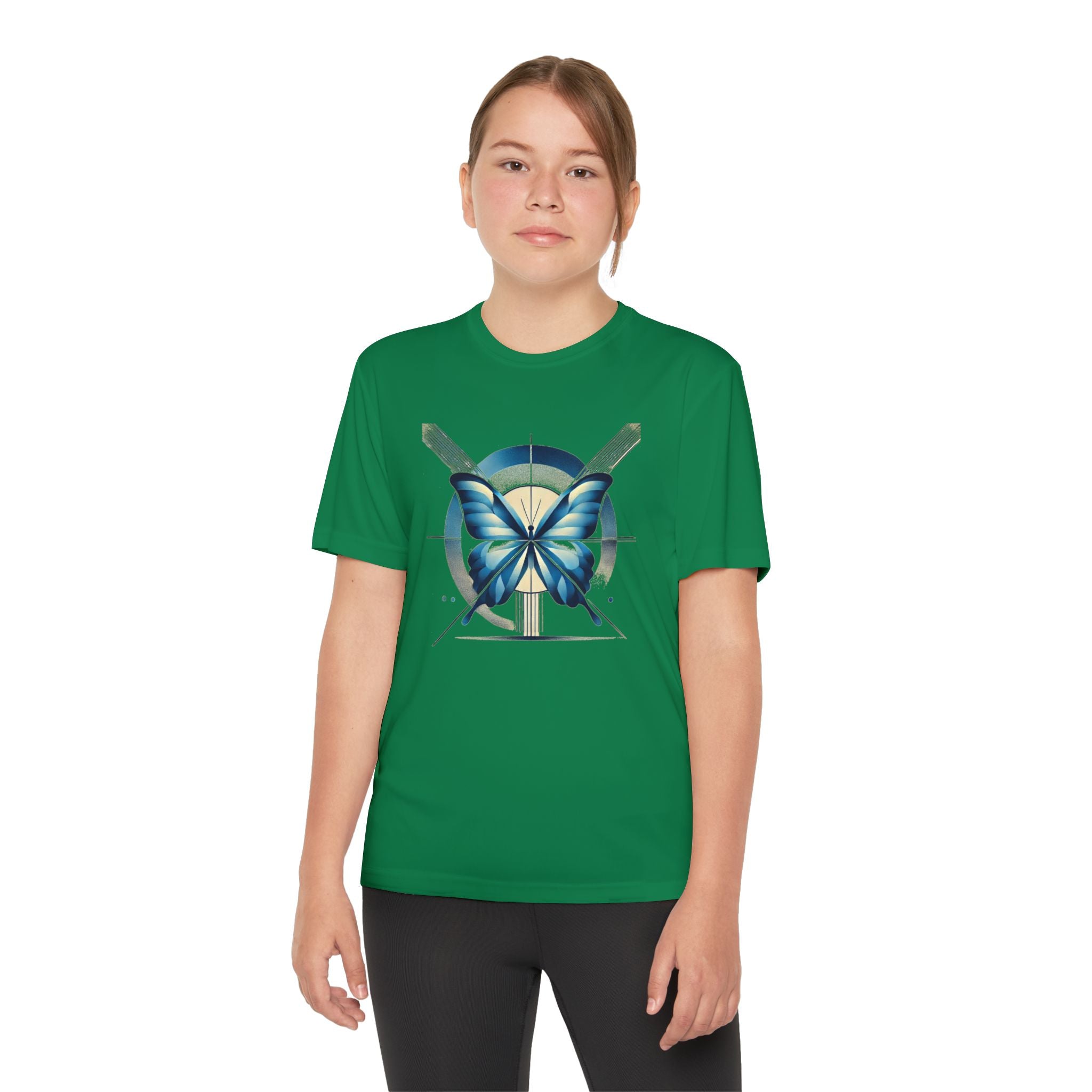 Butterffy Youth T-Shirt Sports Graphic Tee, Cool Athletic Shirt for Kids, Perfect for Sports Events, Team Spirit