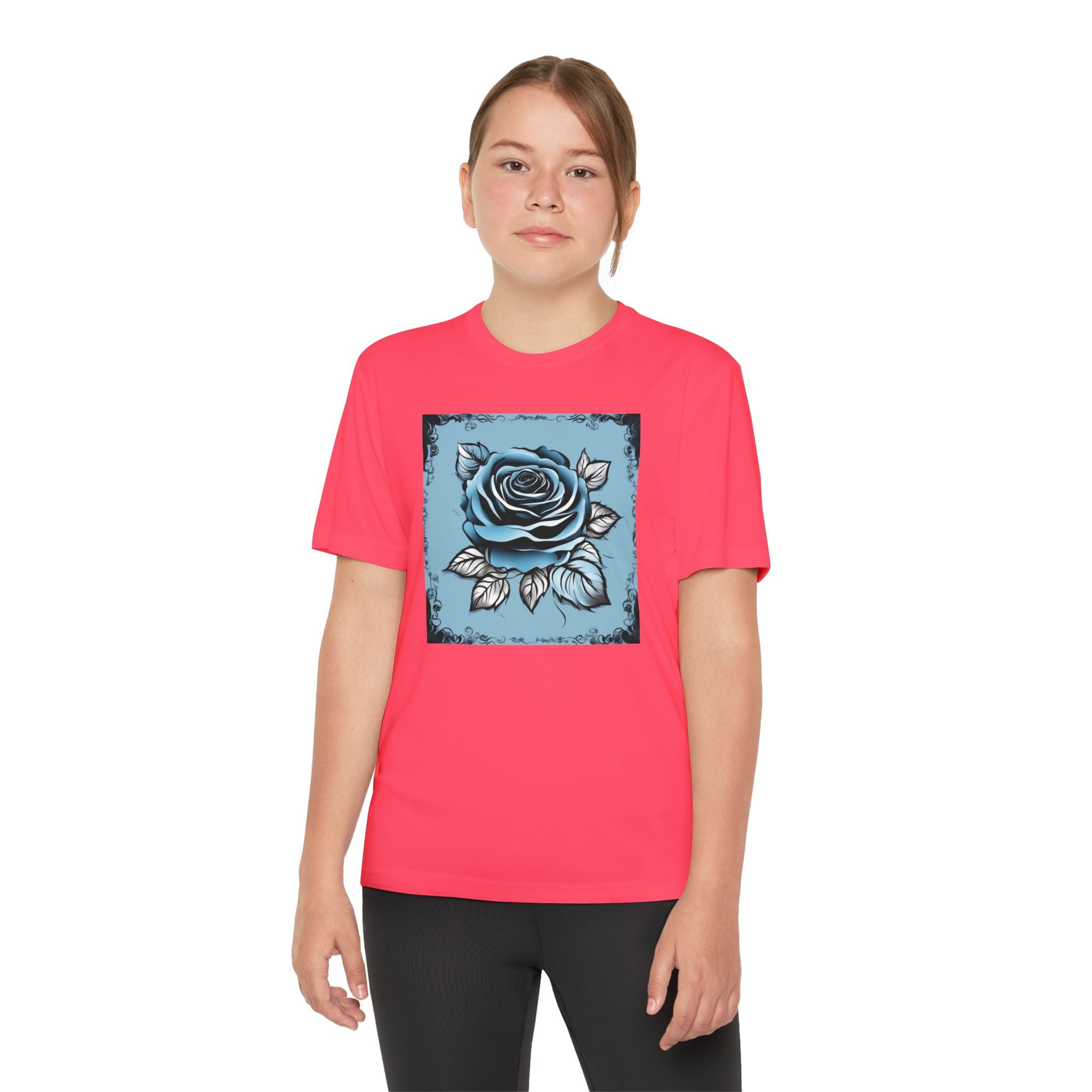 Flower Youth Tshirt, Girls Floral Tee, Kids Spring Shirt, Children's Botanical Top, Teen Blossom T-Shirt