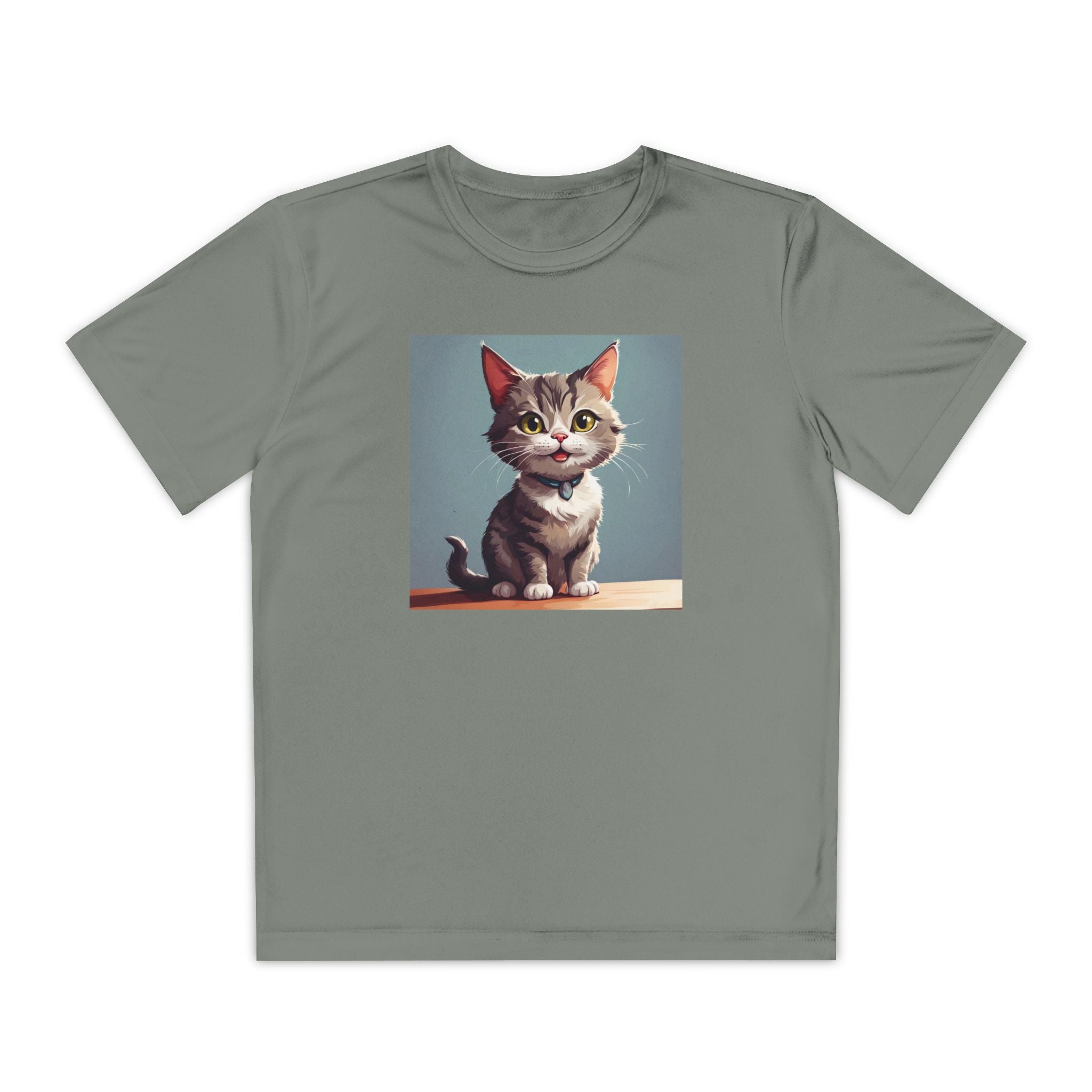Youth Tee, Cute Kitten Graphic Shirt for Kids, Cat Lover Gift, Animal Theme Top, Children's Clothing, Feline Print Apparel