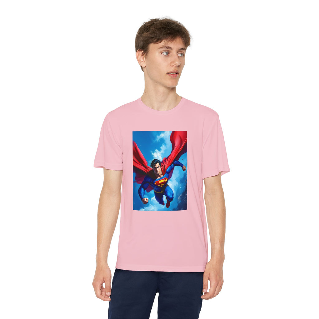Superman Superhero Marvel T-Shirt, Youth Competitor Tee,  Kids Comic Book Hero Top, Children's Graphic Tee, Youth Super Power T-Shirt