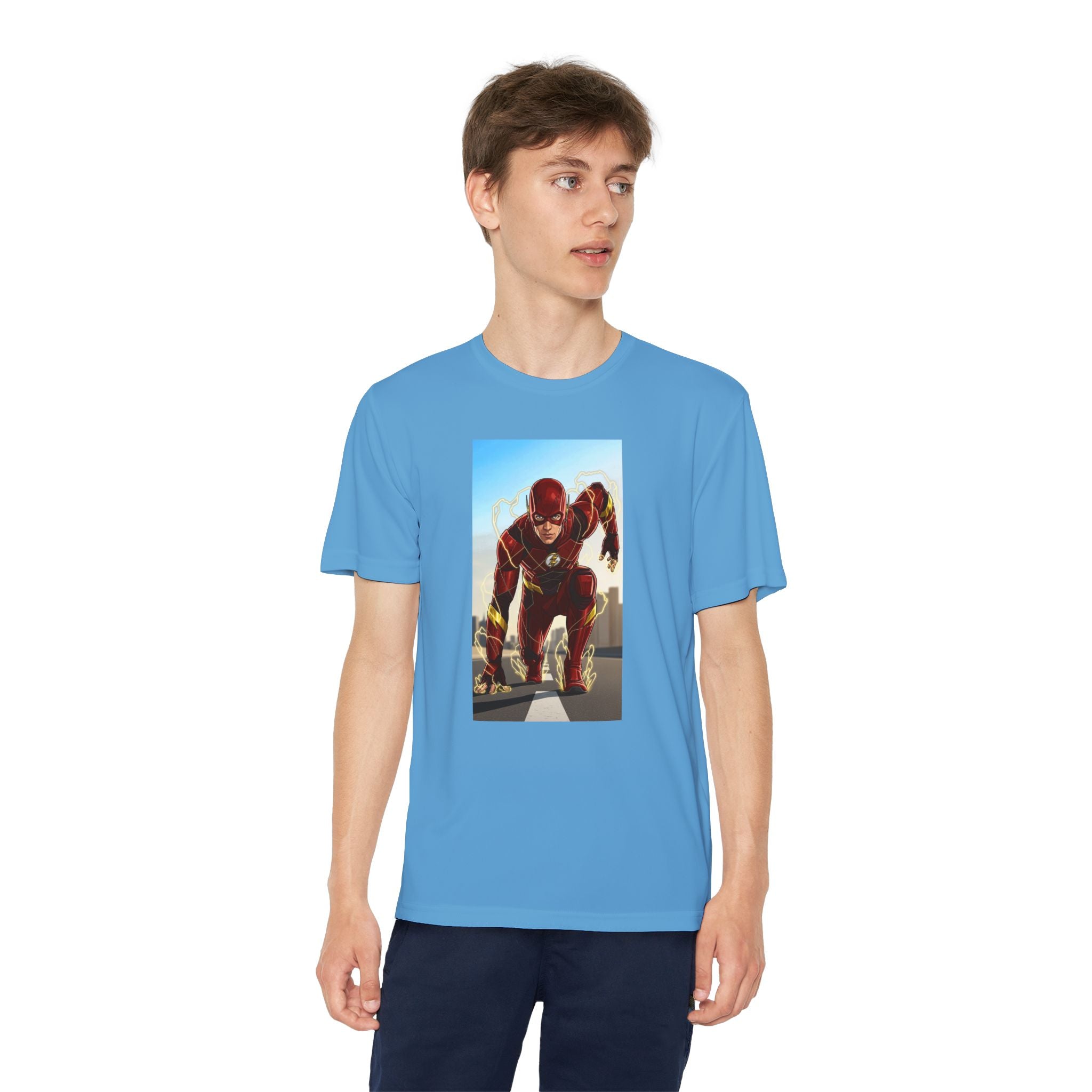 The Flash Superhero Marvel Youth T-Shirt, Kid's Superhero Tee, Children's Graphic Shirt, Comic Book Character Top, Kids Costume Apparel