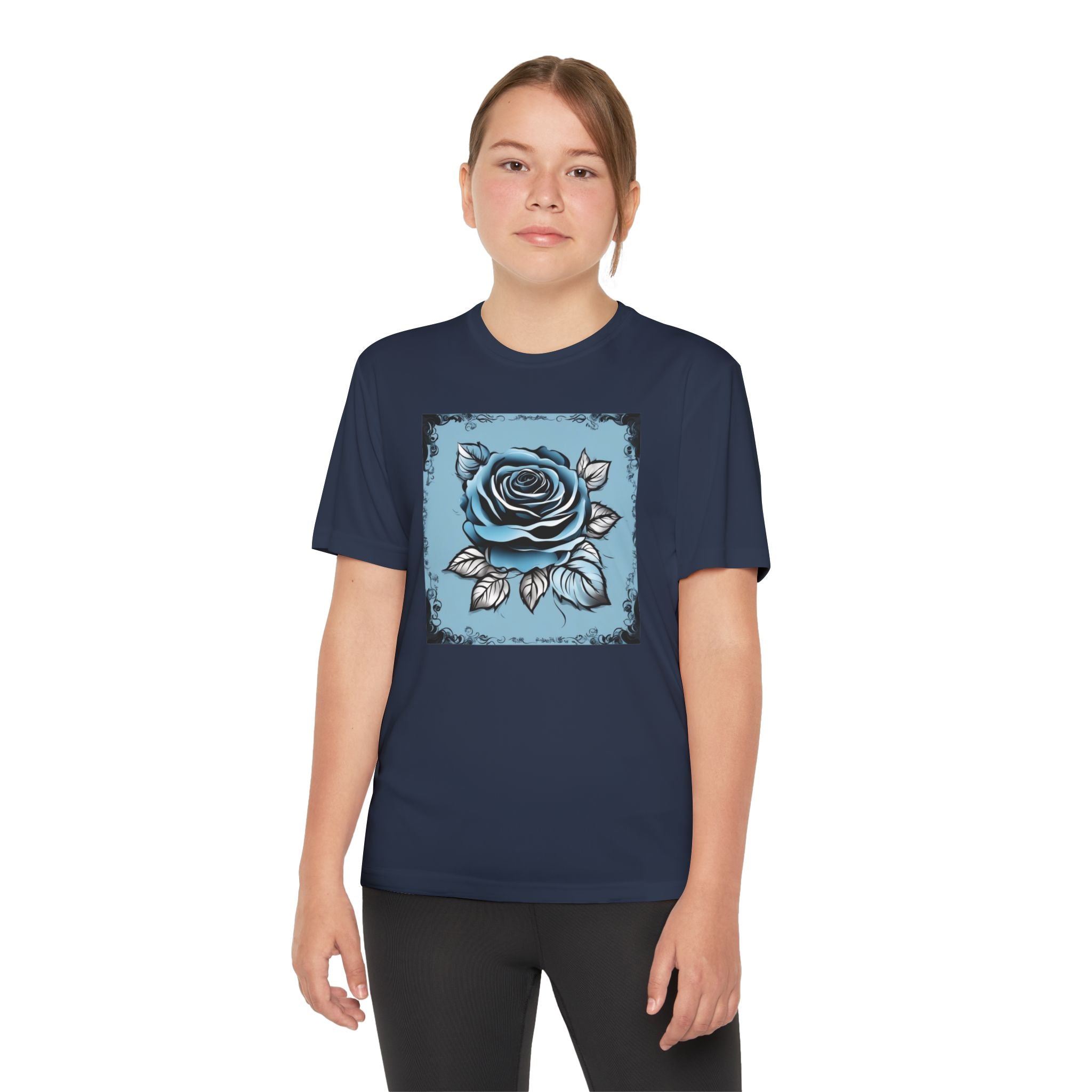 Flower Youth Tshirt, Girls Floral Tee, Kids Spring Shirt, Children's Botanical Top, Teen Blossom T-Shirt