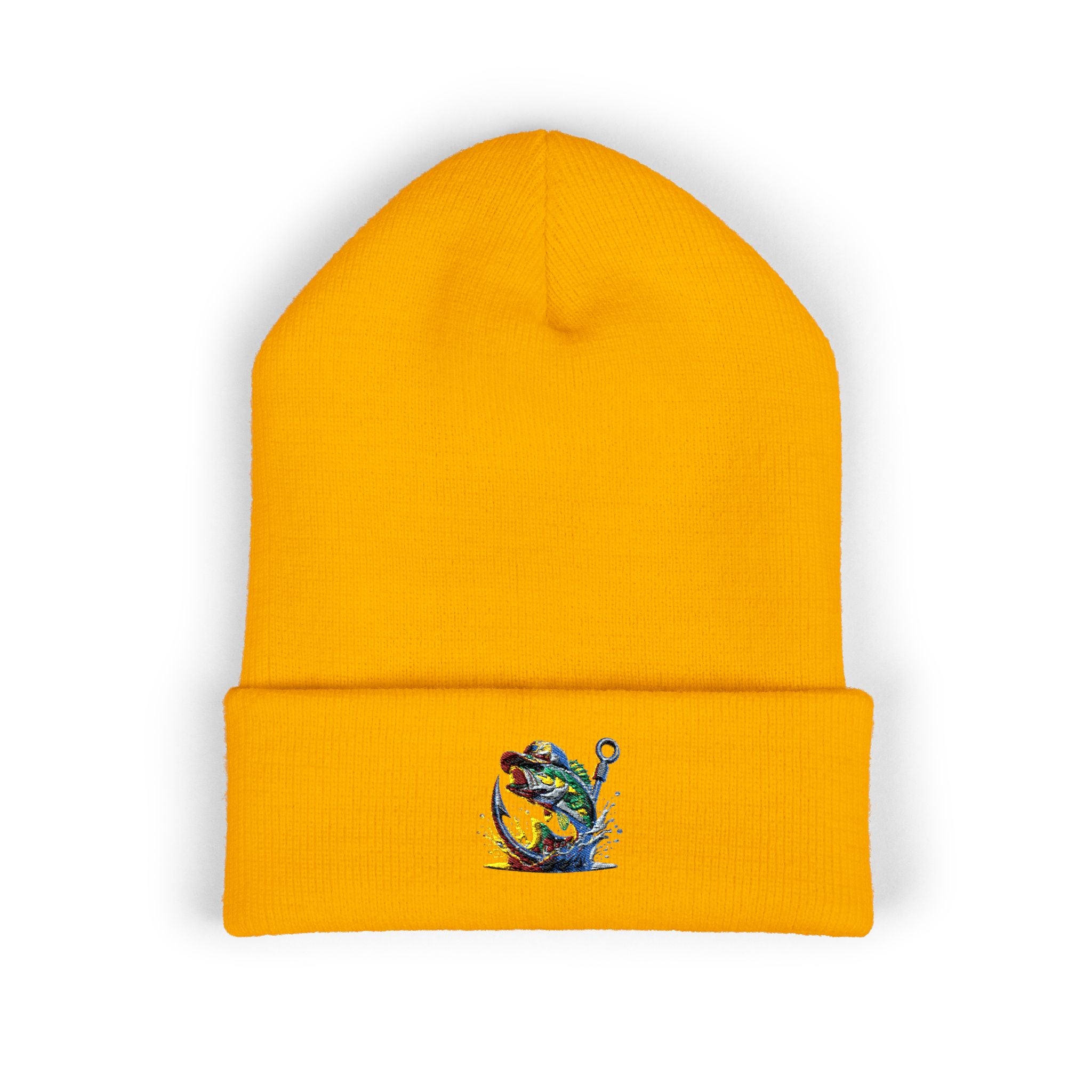 Beanie, Fishing Embroidered Hat for Outdoor Enthusiasts, Angler Gift, Fisherman Apparel, Winter Headwear, Knit Cap