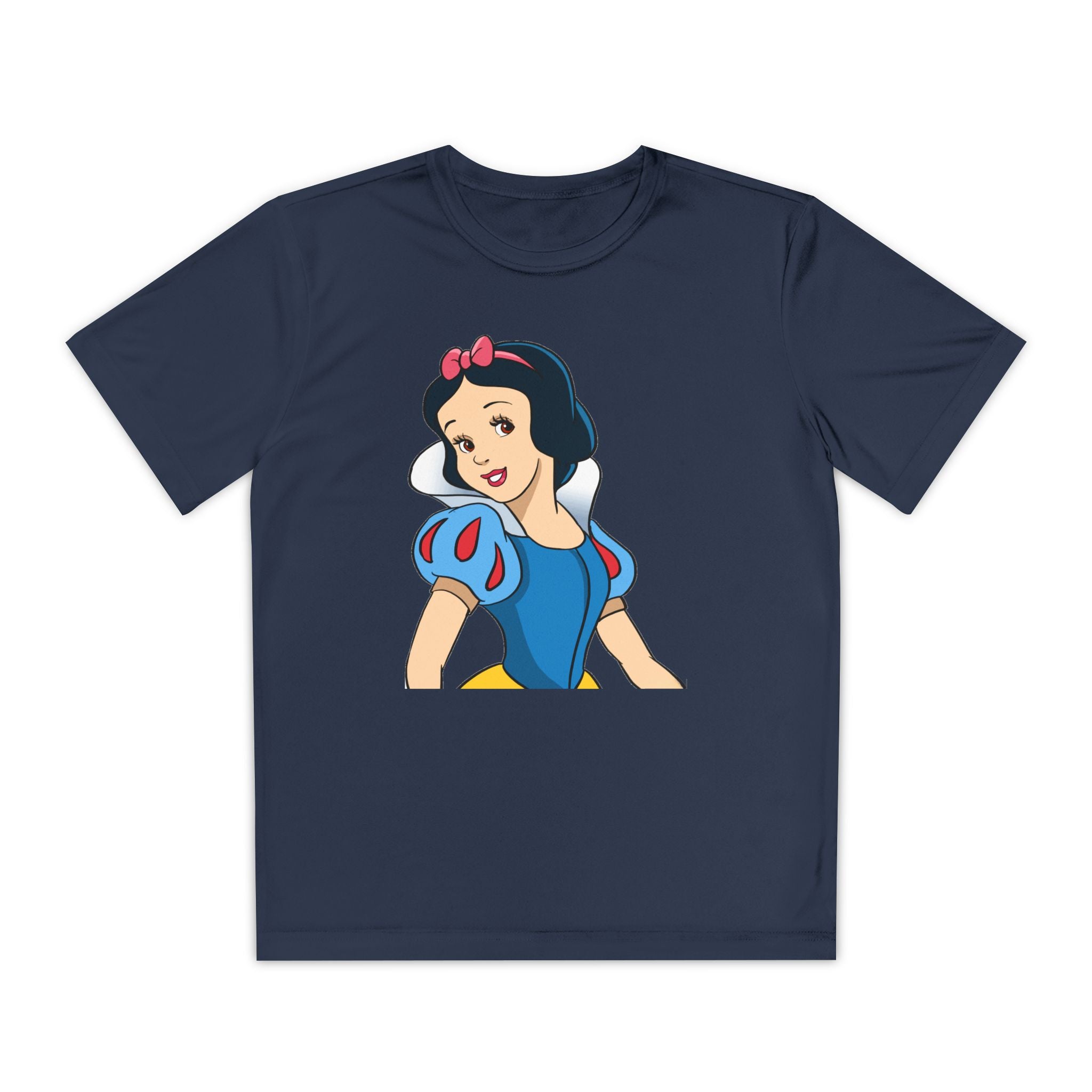 Snow White Youth T-Shirt Sports Graphic Tee, Cool Athletic Shirt for Kids, Perfect for Sports Events, Team Spirit