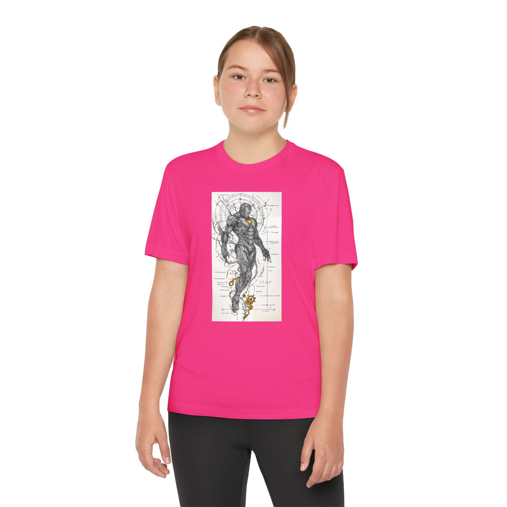 Superhero Youth T-Shirt Sports Graphic Tee, Cool Athletic Shirt for Kids