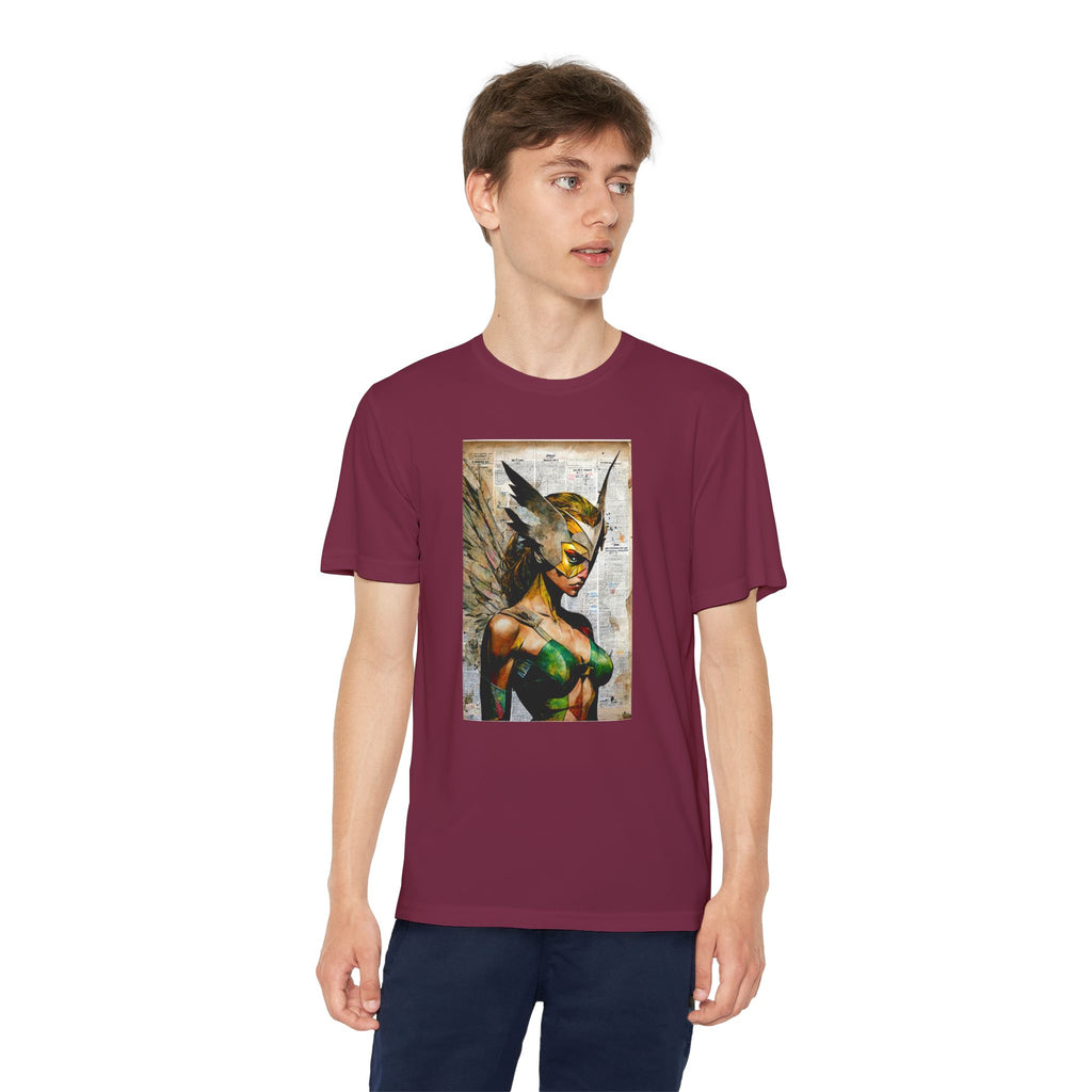 Superhero Youth T-Shirt Sports Graphic Tee, Cool Athletic Shirt for Kids