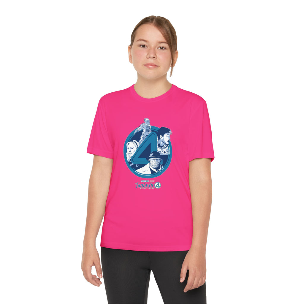 Fantastic 4 Youth T-Shirt Sports Graphic Tee, Cool Athletic Shirt for Kids, Perfect for Sports Events, Team Spirit