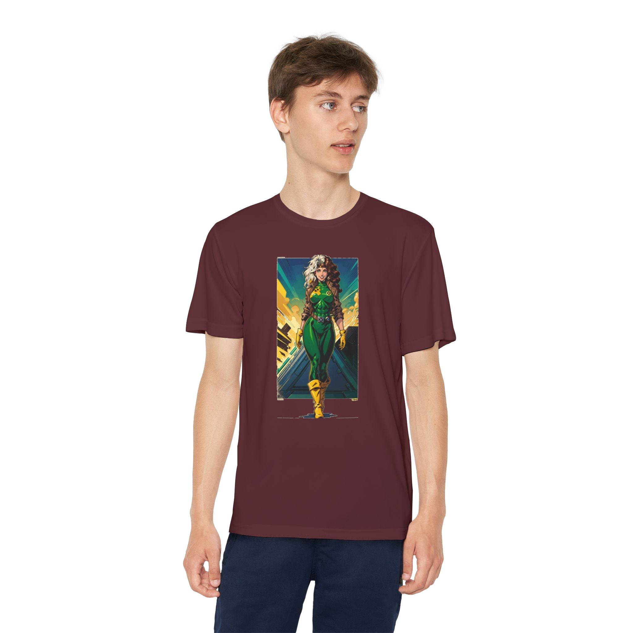 Superhero Youth T-Shirt Sports Graphic Tee, Cool Athletic Shirt for Kids