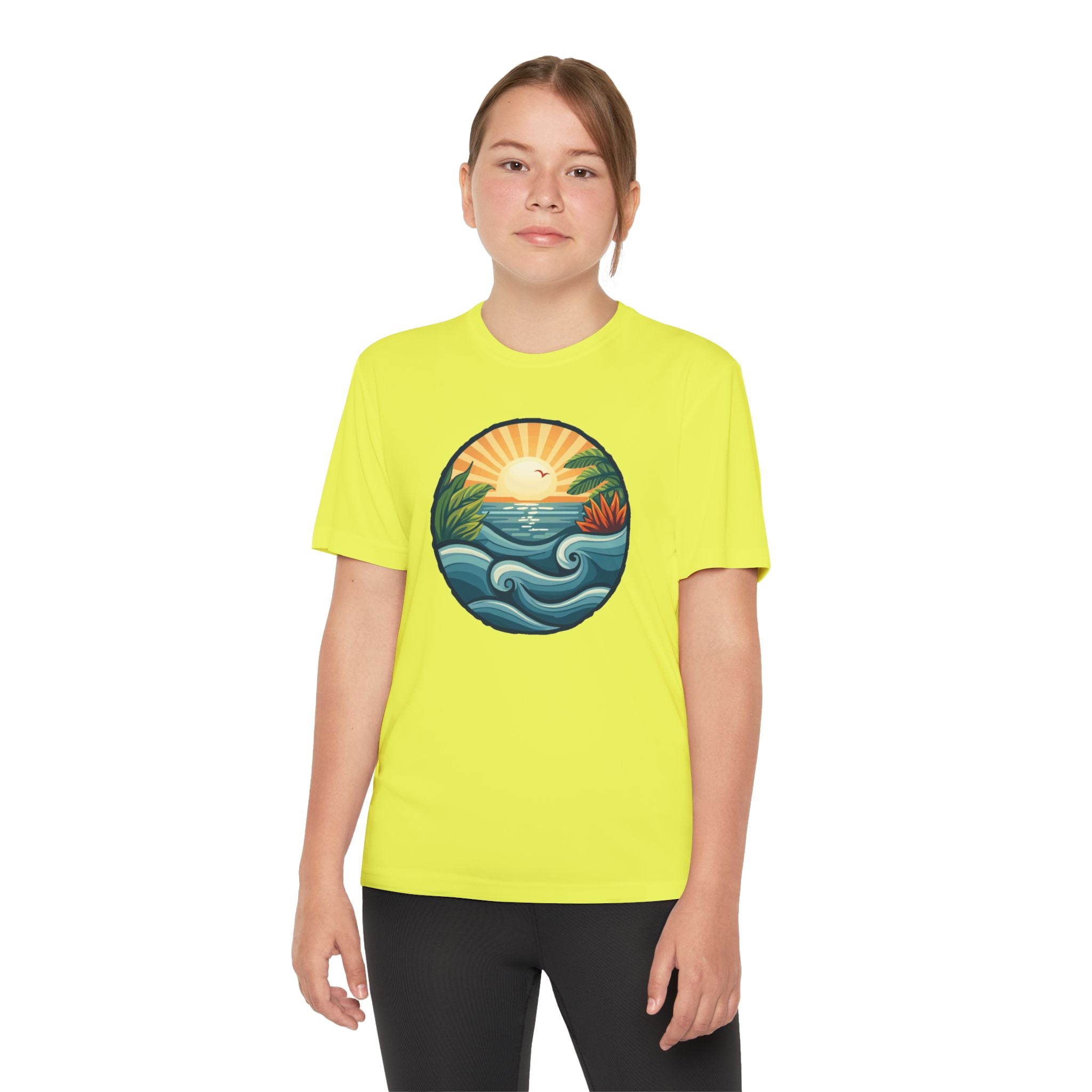 Beach Shirt Youth Competitor Tee, Kids Surf Tee, Summer Vacation Top, Ocean Lover T-Shirt, Coastal Clothing