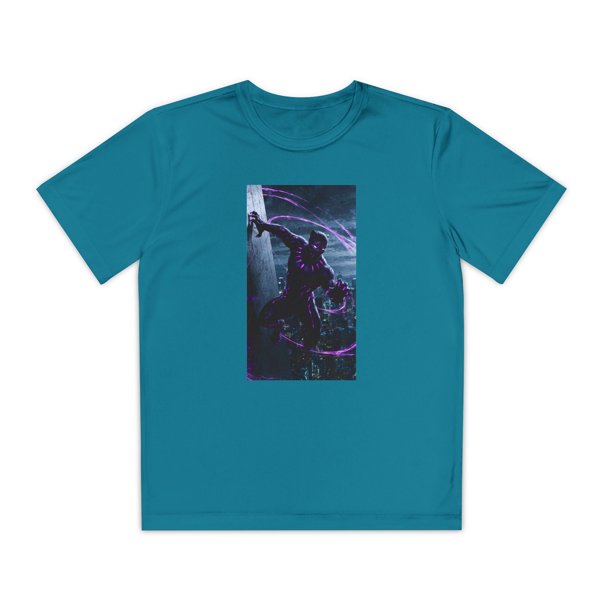 The Black Panther Superhero Marvel Patriotic, Kids Graphic T-Shirt, Boys Hero Top, Girls Comic Book Clothing, Birthday