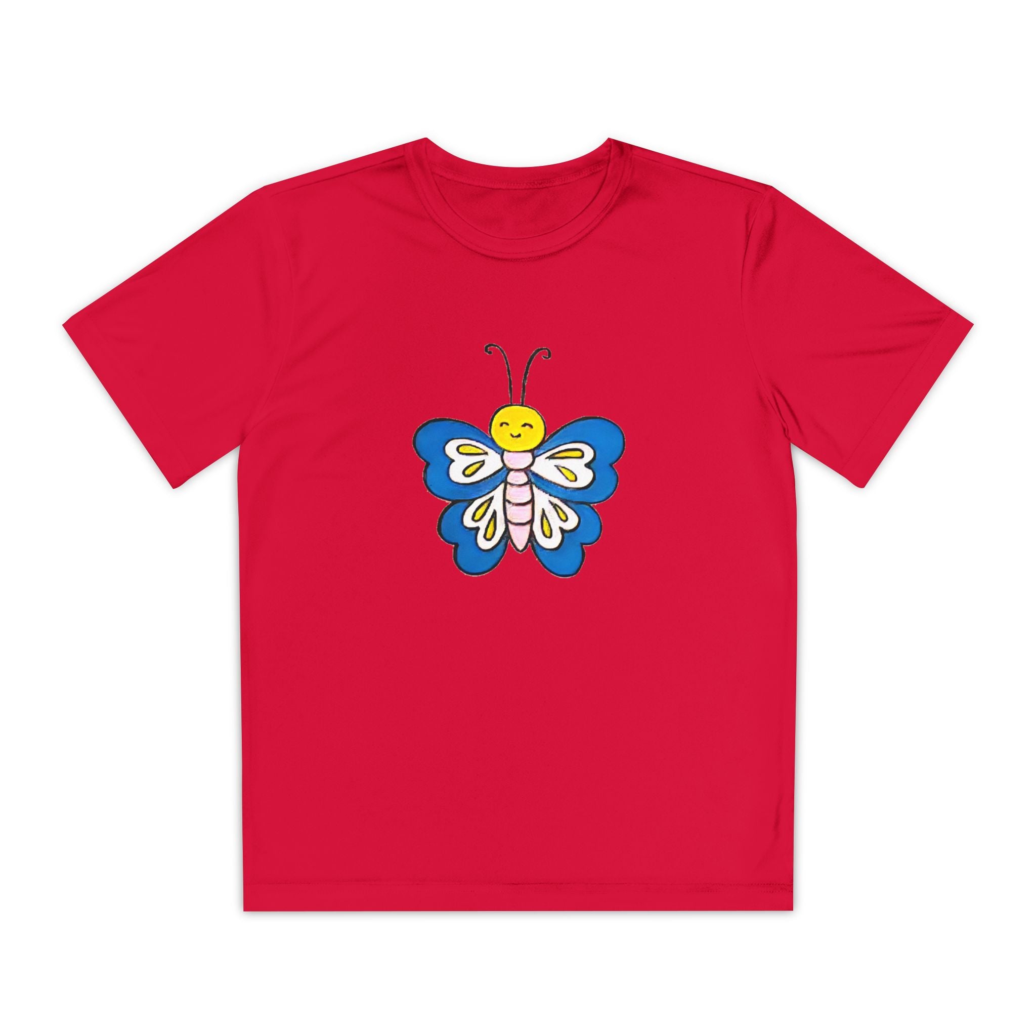 Butterffy Youth T-Shirt Sports Graphic Tee, Cool Athletic Shirt for Kids, Perfect for Sports Events, Team Spirit