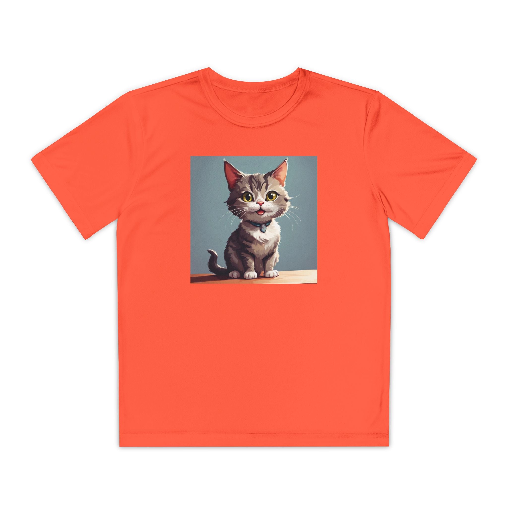Youth Tee, Cute Kitten Graphic Shirt for Kids, Cat Lover Gift, Animal Theme Top, Children's Clothing, Feline Print Apparel