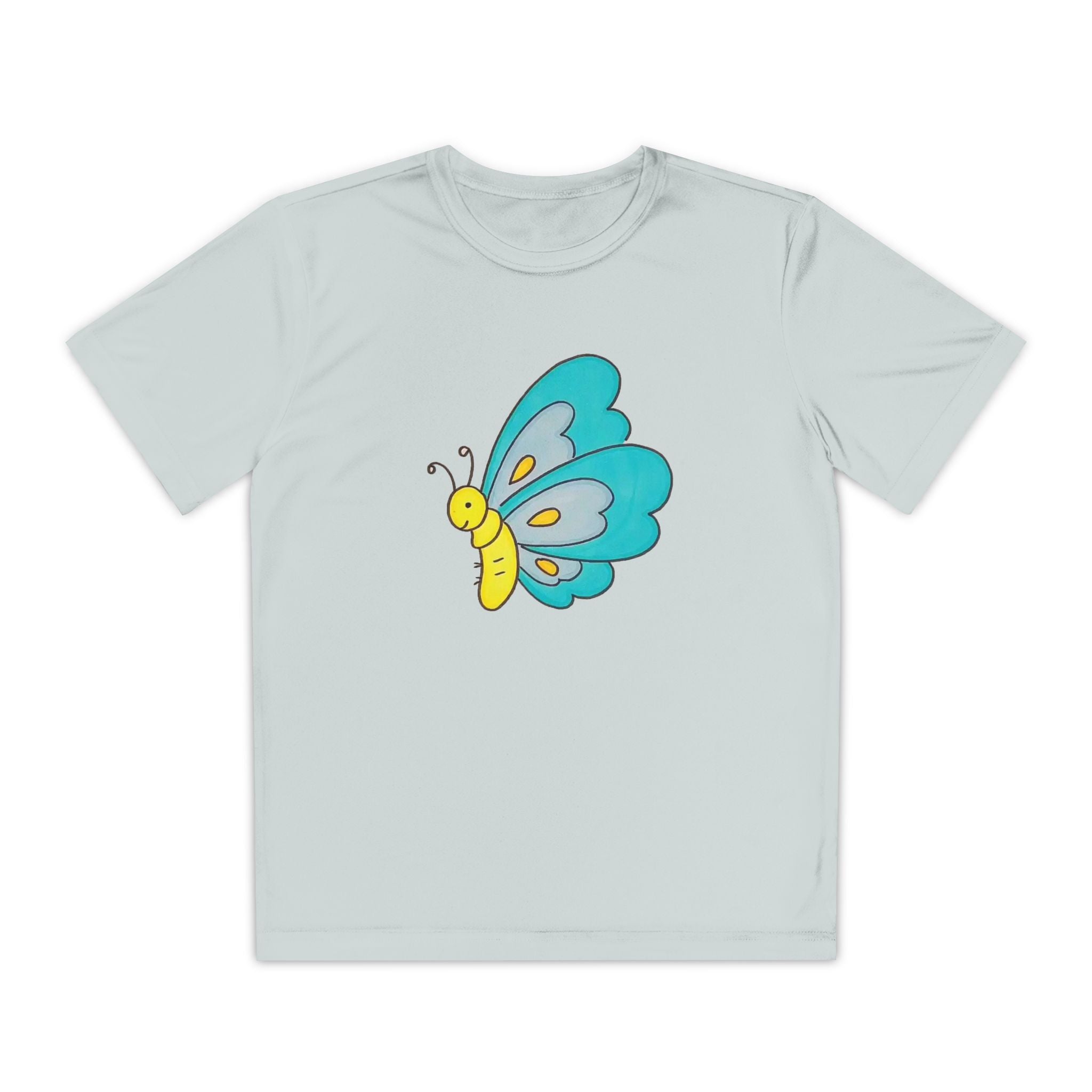 Butterffy Youth T-Shirt Sports Graphic Tee, Cool Athletic Shirt for Kids, Perfect for Sports Events, Team Spirit