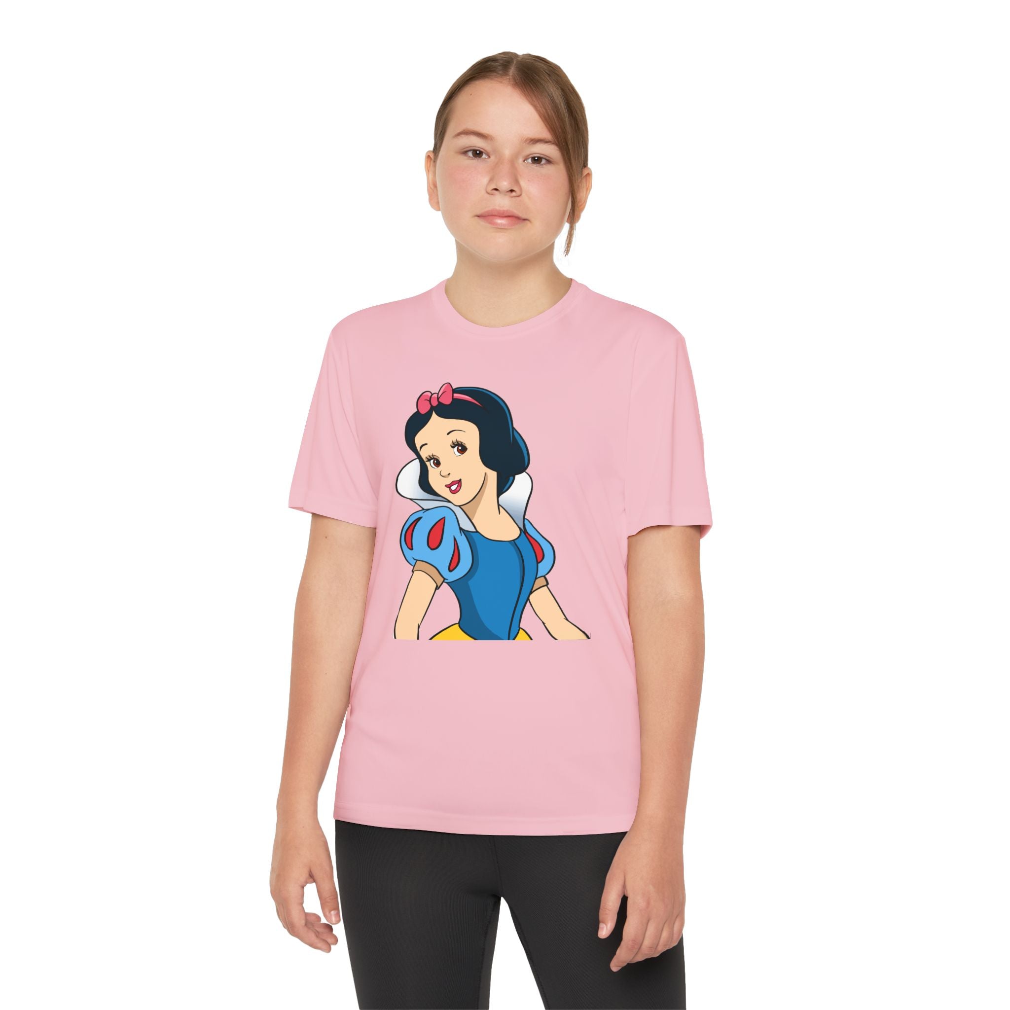 Snow White Youth T-Shirt Sports Graphic Tee, Cool Athletic Shirt for Kids, Perfect for Sports Events, Team Spirit
