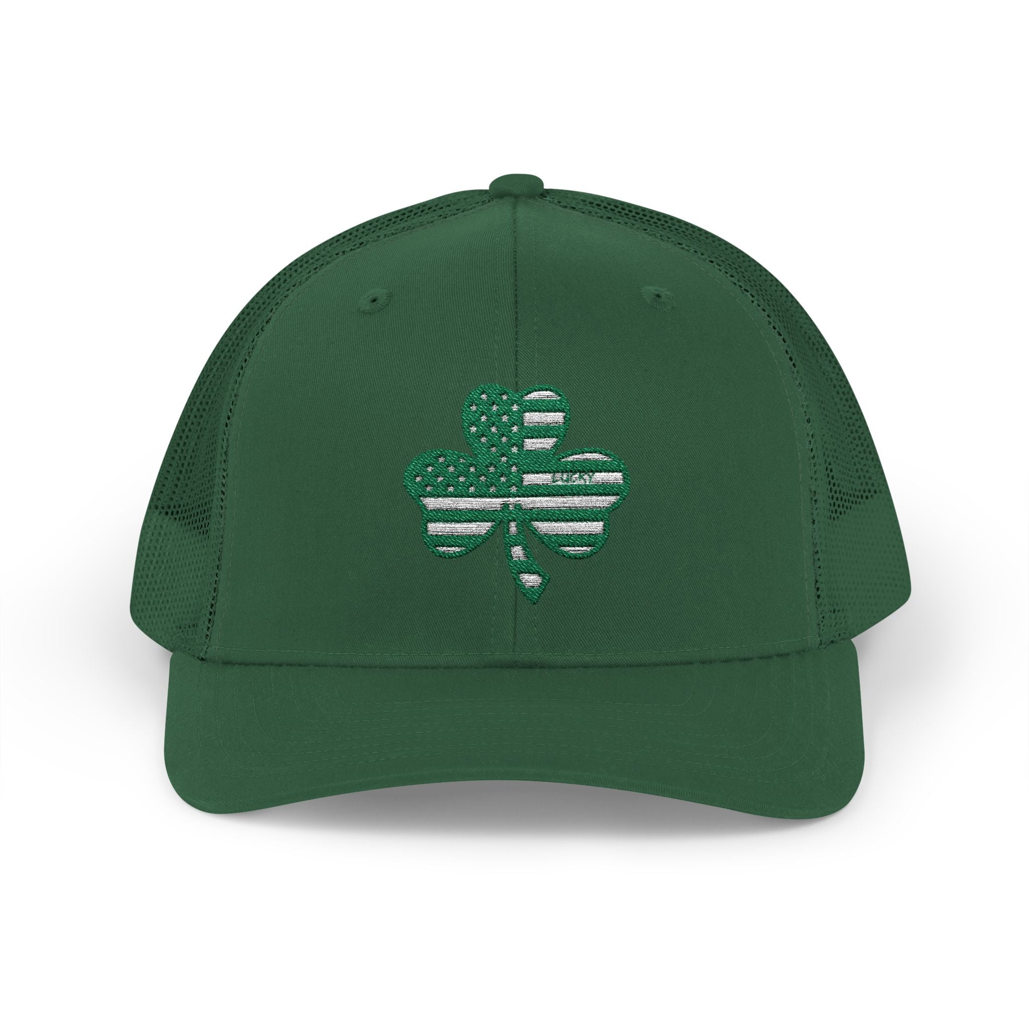 St. Patrick's Day Lucky 4-Leaf Clover Snapback Trucker Cap