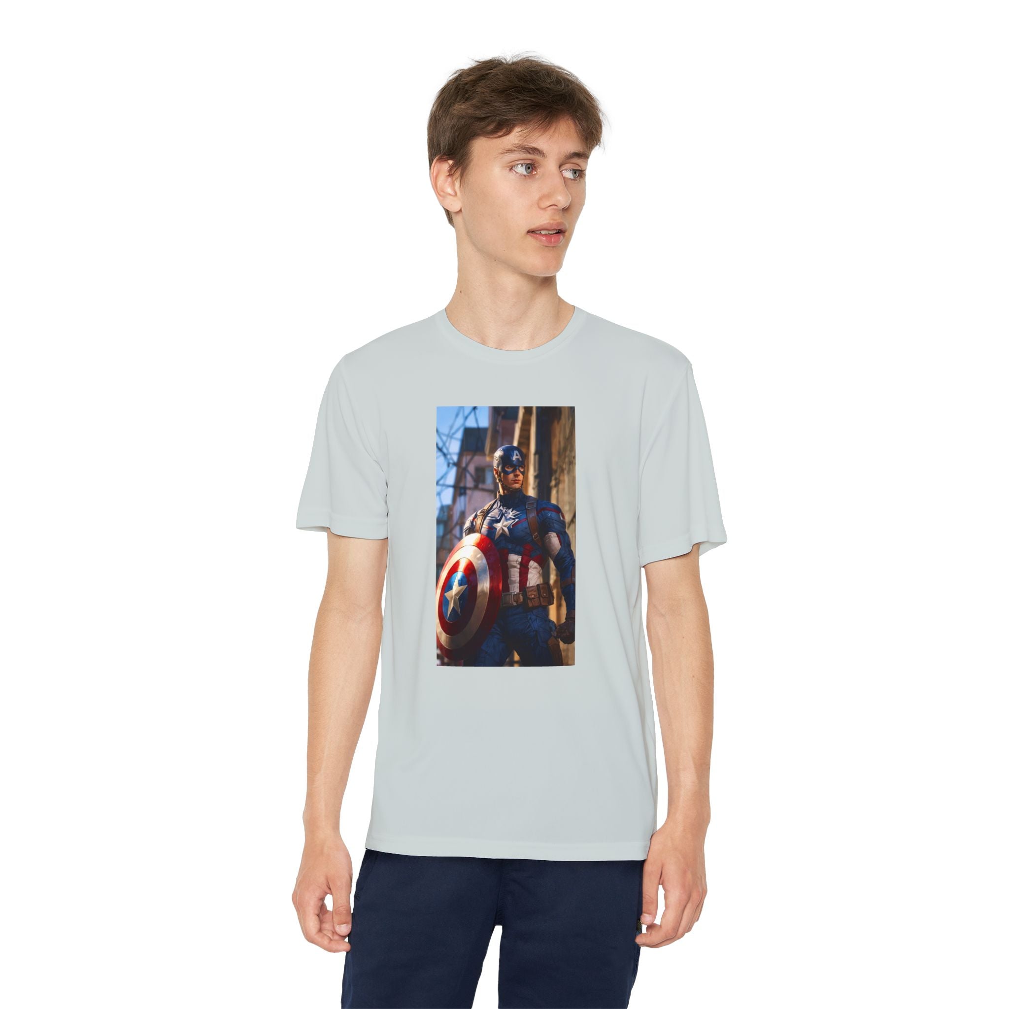 Captain America Superhero Marvel Patriotic, Kids Graphic T-Shirt, Boys Hero Top, Girls Comic Book Clothing, Birthday
