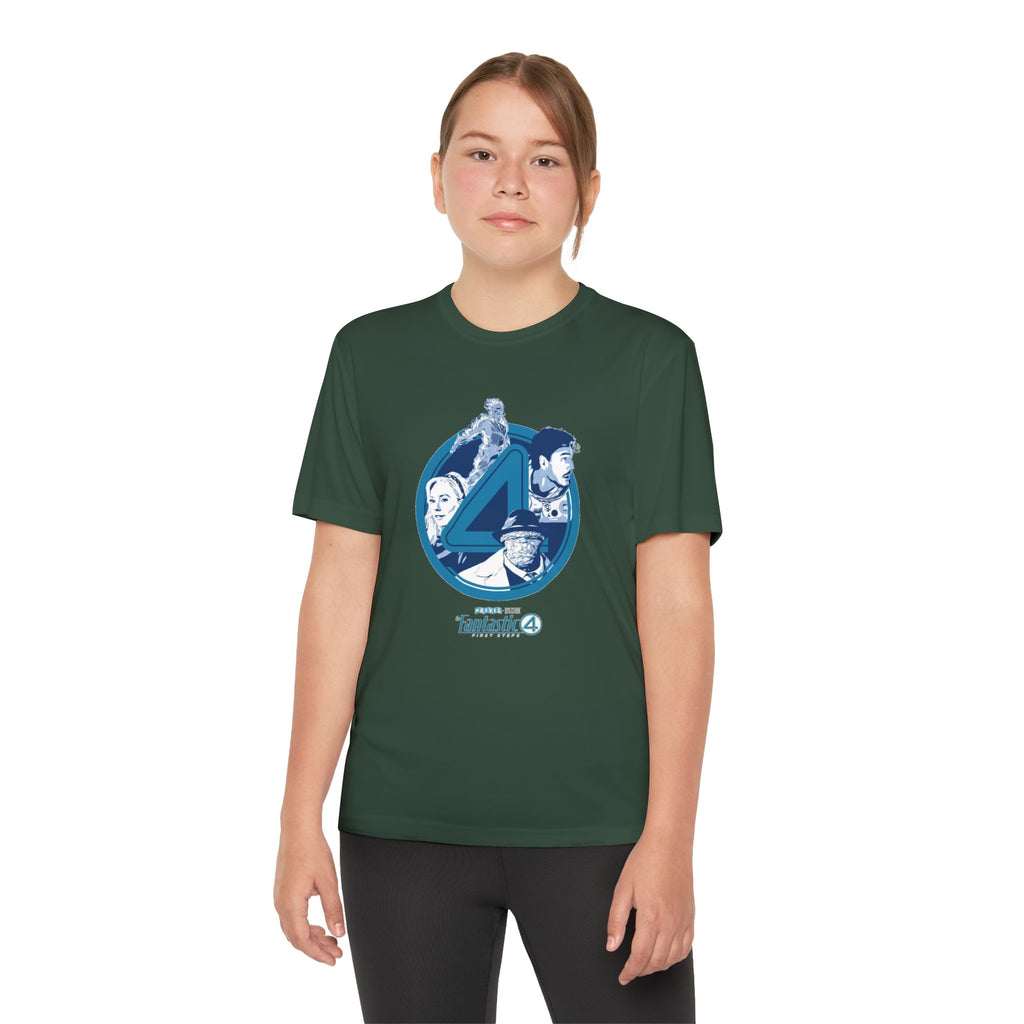 Fantastic 4 Youth T-Shirt Sports Graphic Tee, Cool Athletic Shirt for Kids, Perfect for Sports Events, Team Spirit