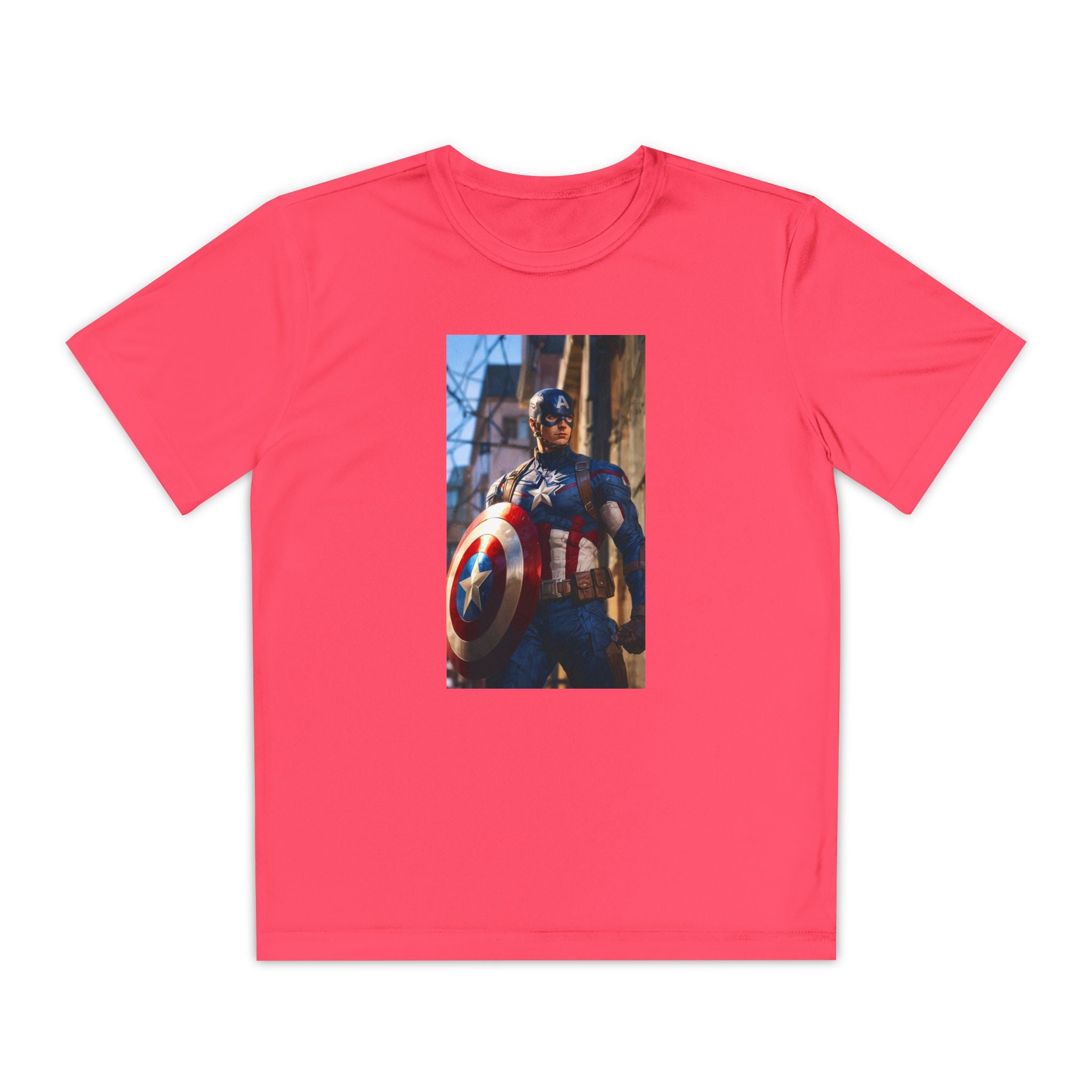 Captain America Superhero Marvel Patriotic, Kids Graphic T-Shirt, Boys Hero Top, Girls Comic Book Clothing, Birthday