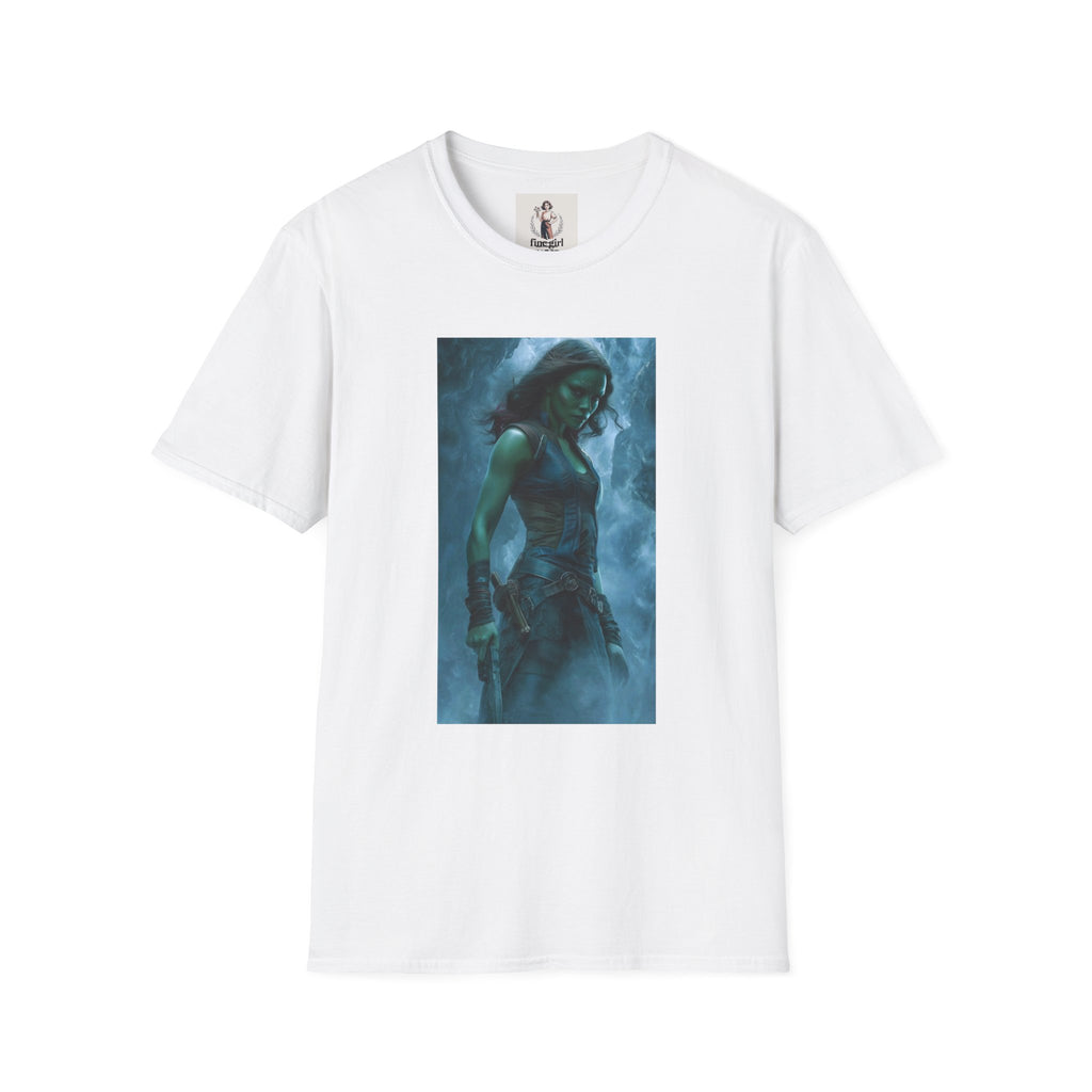 Gamora From Gardians Of The Galaxy Superhero Marvel Unisex Softstyle T-Shirt, Comic Book Tee, Geeky Clothing, Cosplay Costume Top