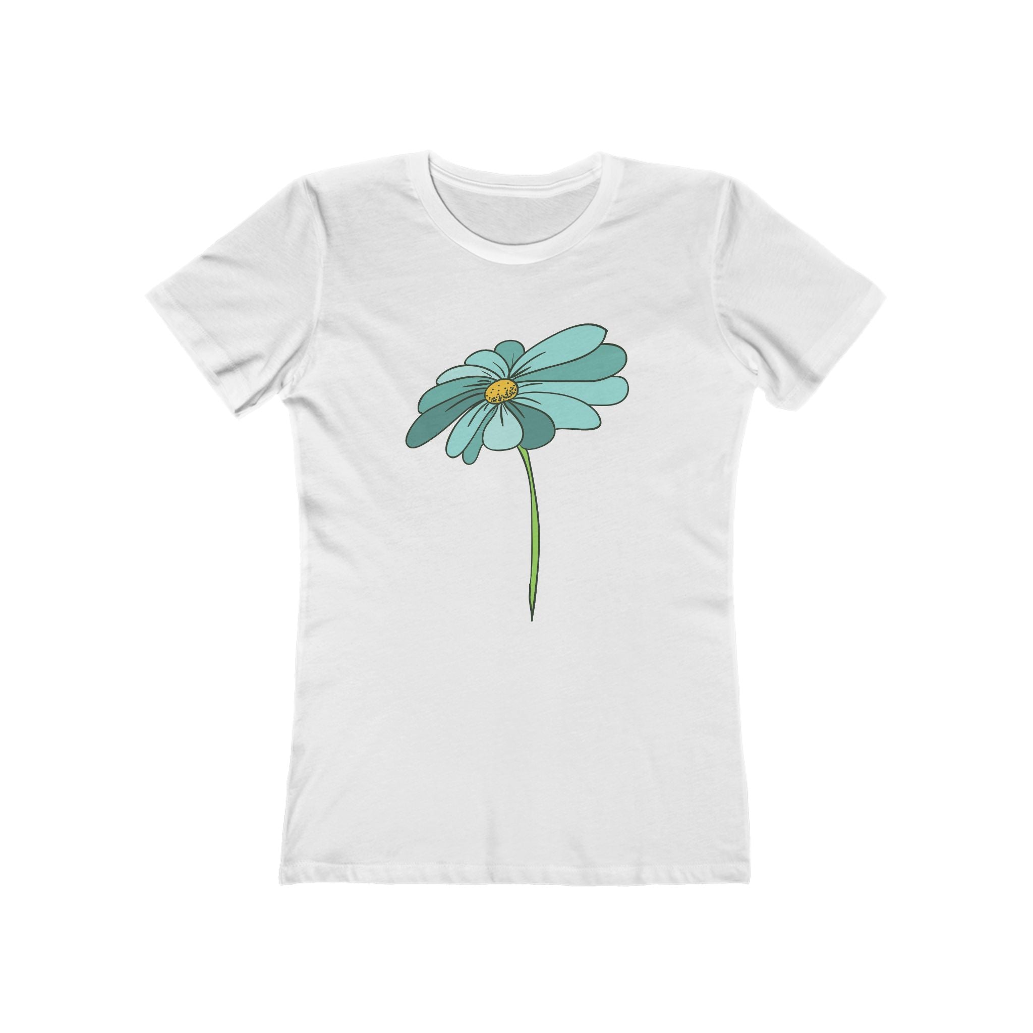 Flower Women's Tshirt, Floral Graphic Tee, Casual Top for Her, Spring Blossom Shirt, Botanical Print Blouse