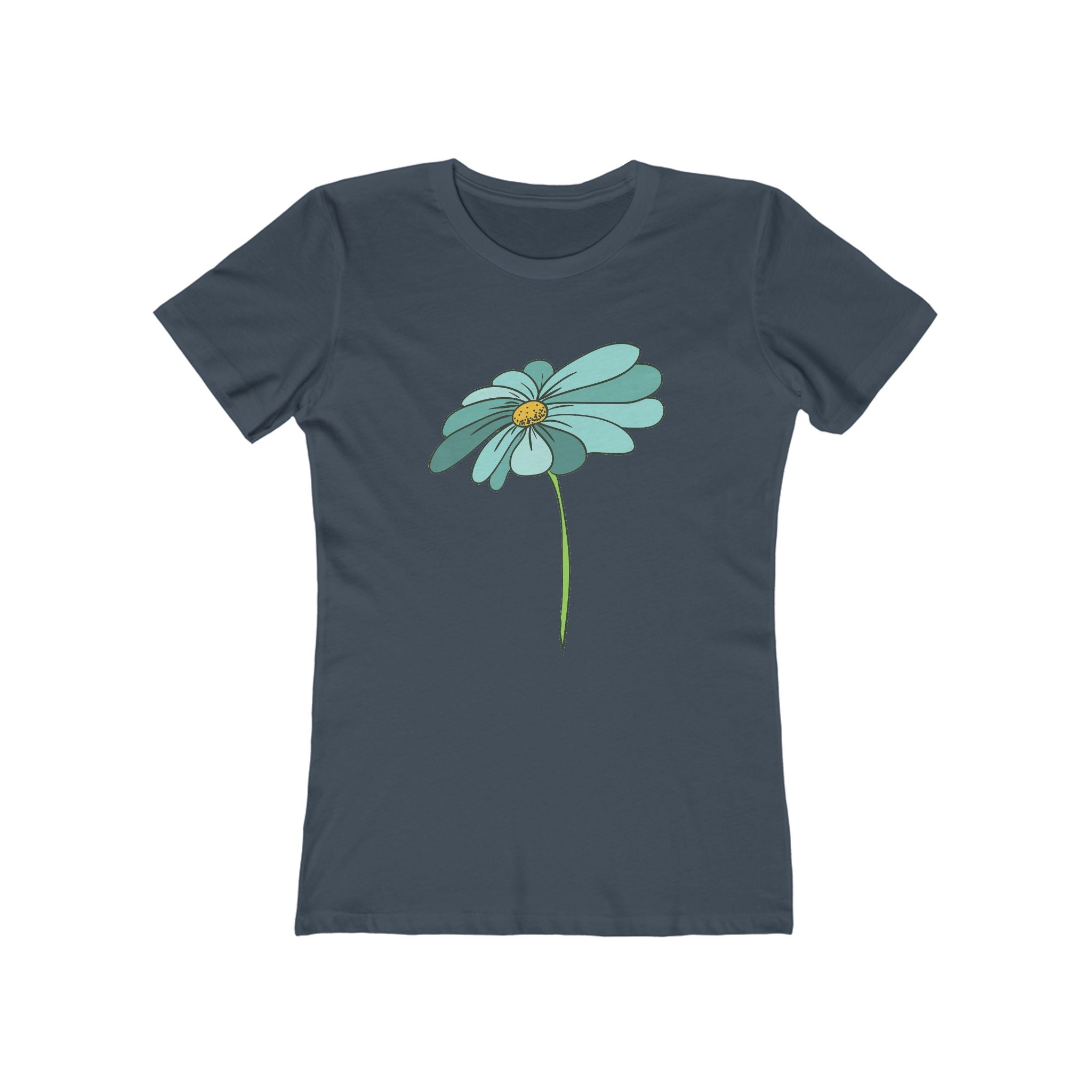 Flower Women's Tshirt, Floral Graphic Tee, Casual Top for Her, Spring Blossom Shirt, Botanical Print Blouse