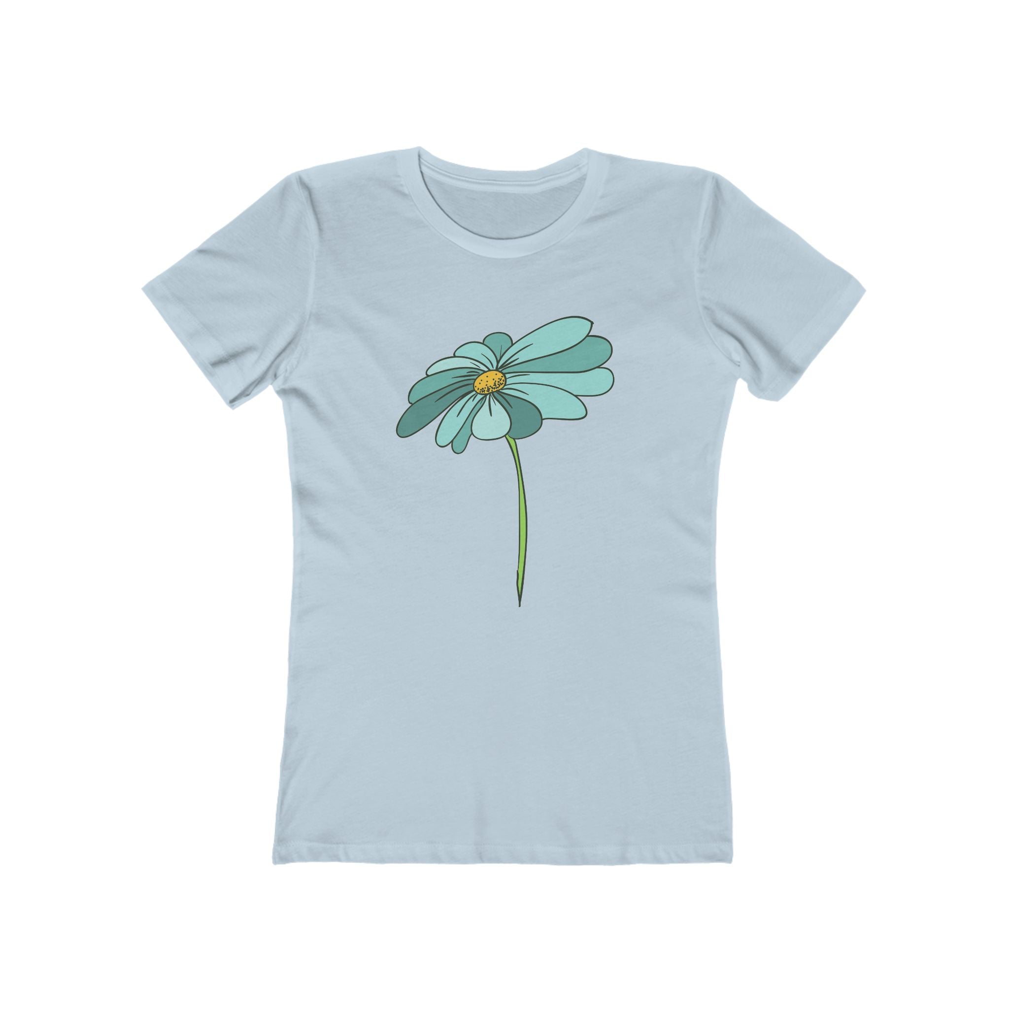 Flower Women's Tshirt, Floral Graphic Tee, Casual Top for Her, Spring Blossom Shirt, Botanical Print Blouse