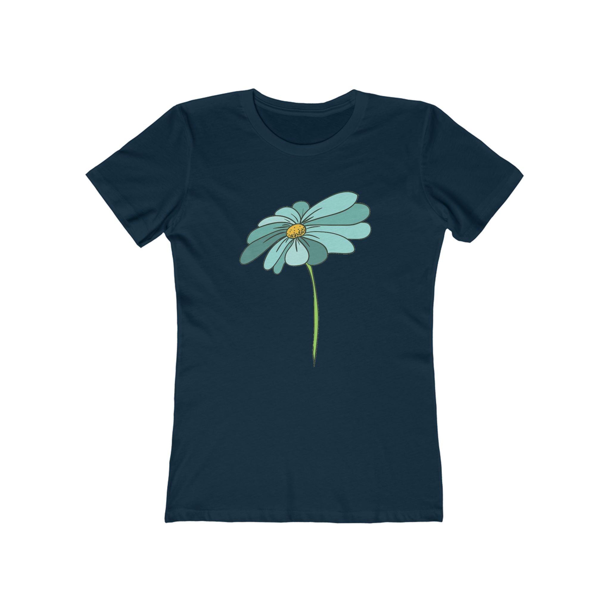 Flower Women's Tshirt, Floral Graphic Tee, Casual Top for Her, Spring Blossom Shirt, Botanical Print Blouse