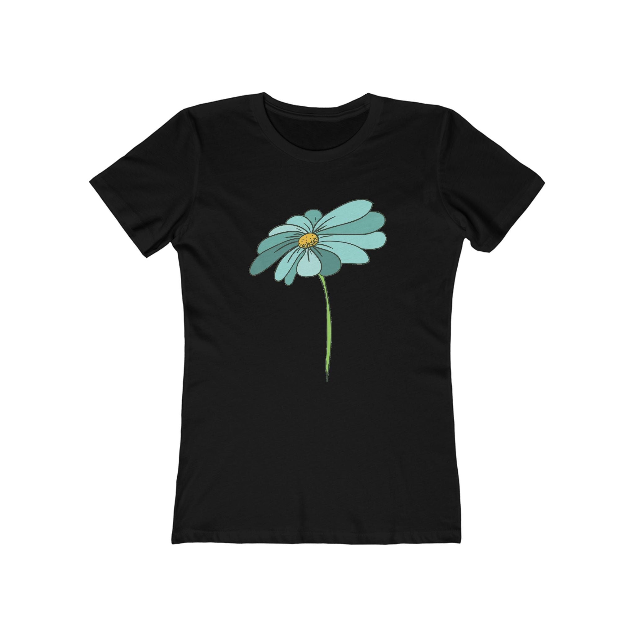 Flower Women's Tshirt, Floral Graphic Tee, Casual Top for Her, Spring Blossom Shirt, Botanical Print Blouse