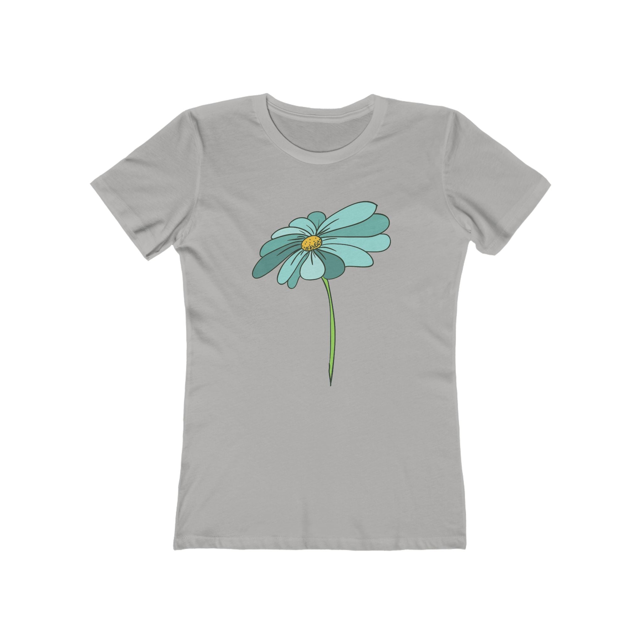 Flower Women's Tshirt, Floral Graphic Tee, Casual Top for Her, Spring Blossom Shirt, Botanical Print Blouse