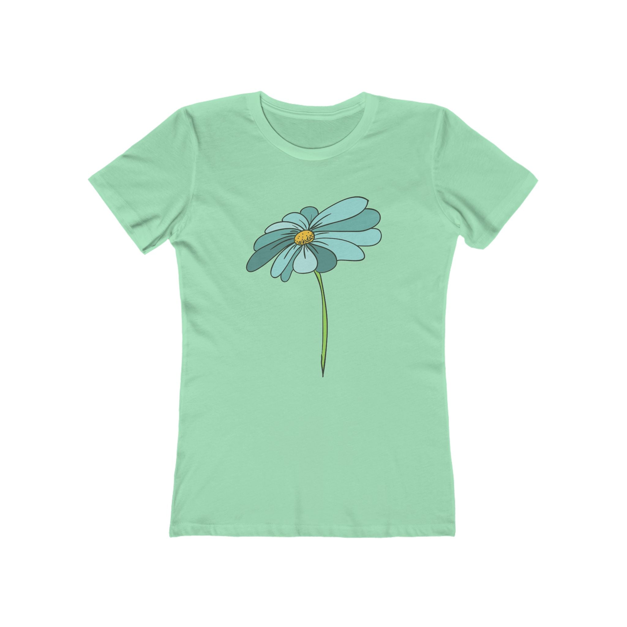 Flower Women's Tshirt, Floral Graphic Tee, Casual Top for Her, Spring Blossom Shirt, Botanical Print Blouse