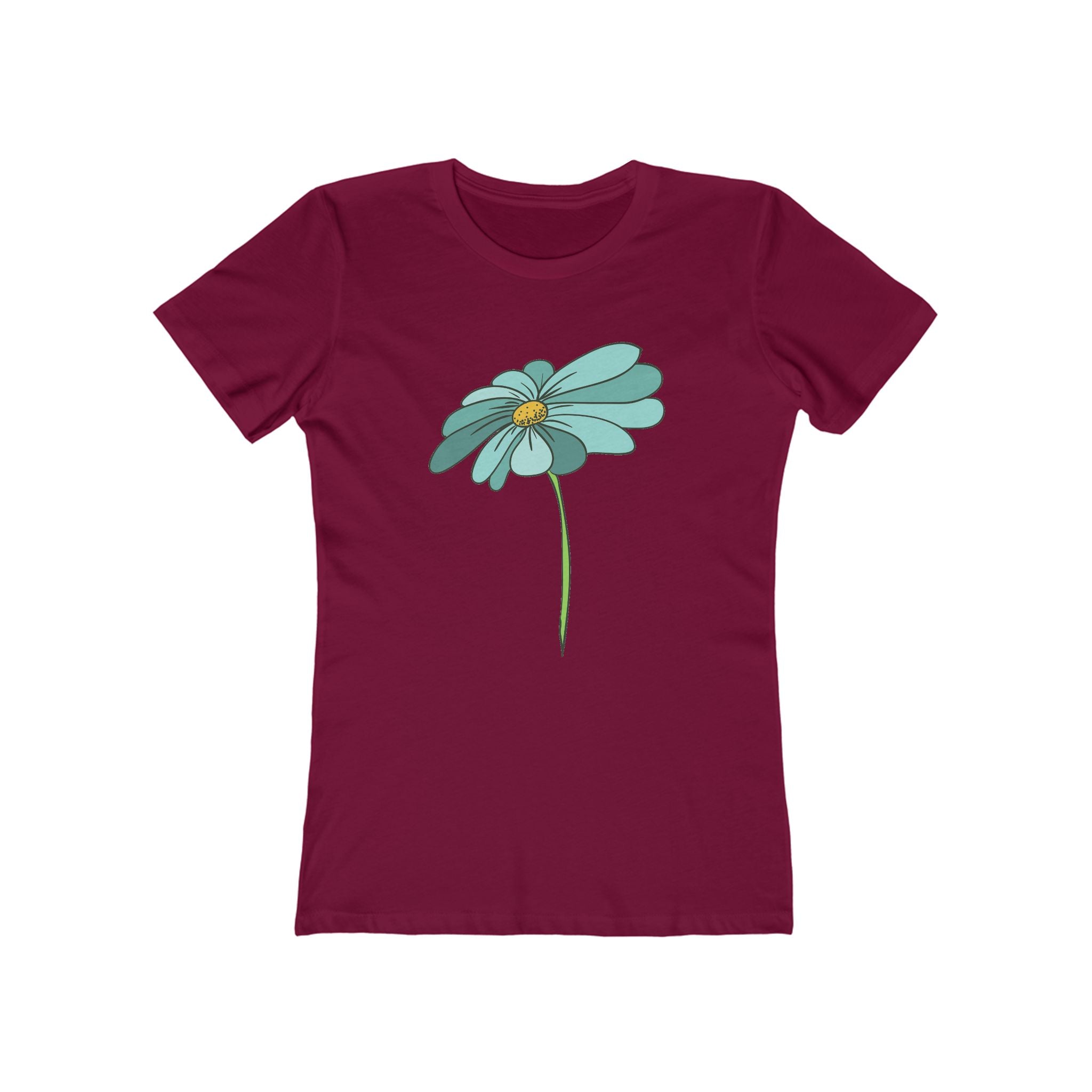 Flower Women's Tshirt, Floral Graphic Tee, Casual Top for Her, Spring Blossom Shirt, Botanical Print Blouse
