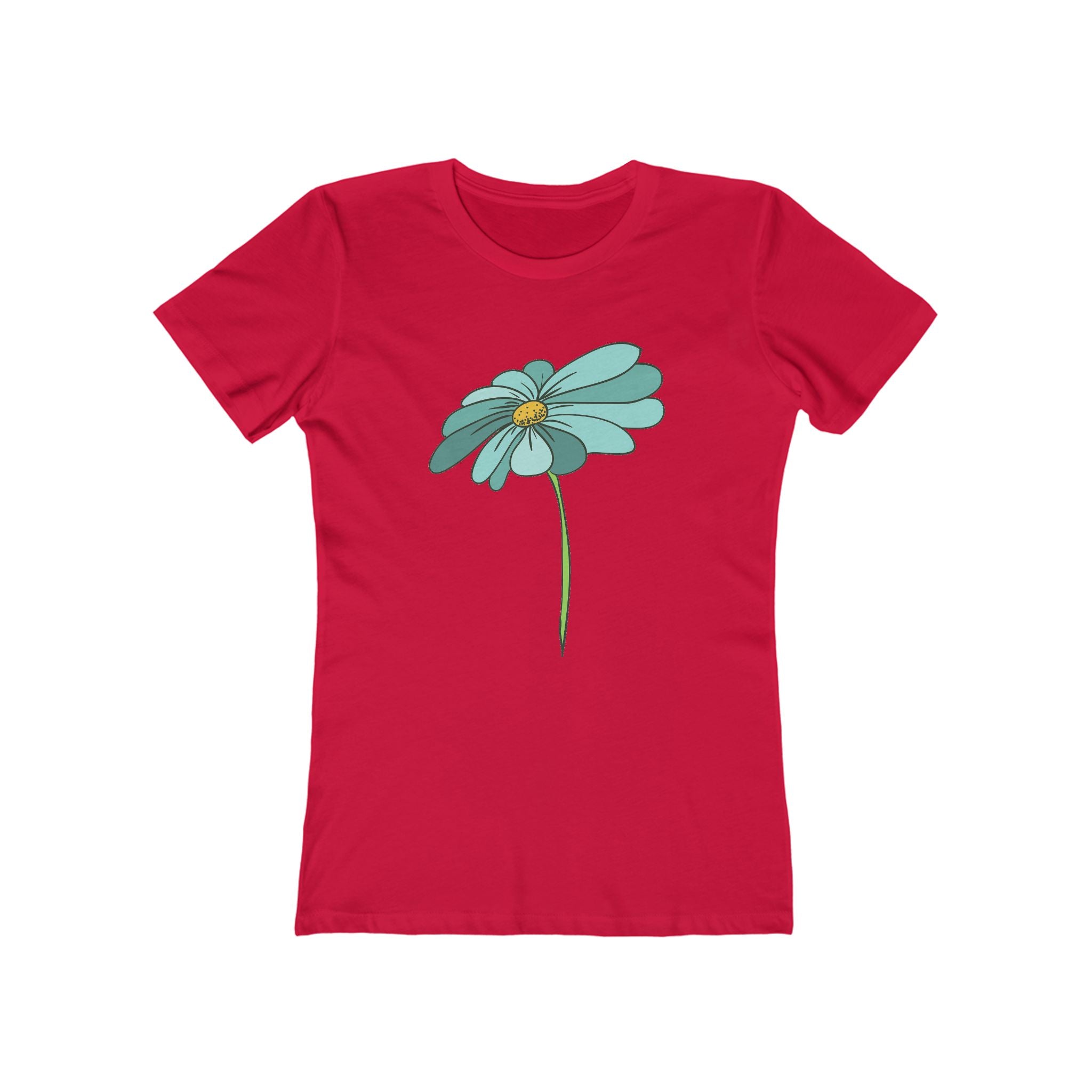 Flower Women's Tshirt, Floral Graphic Tee, Casual Top for Her, Spring Blossom Shirt, Botanical Print Blouse
