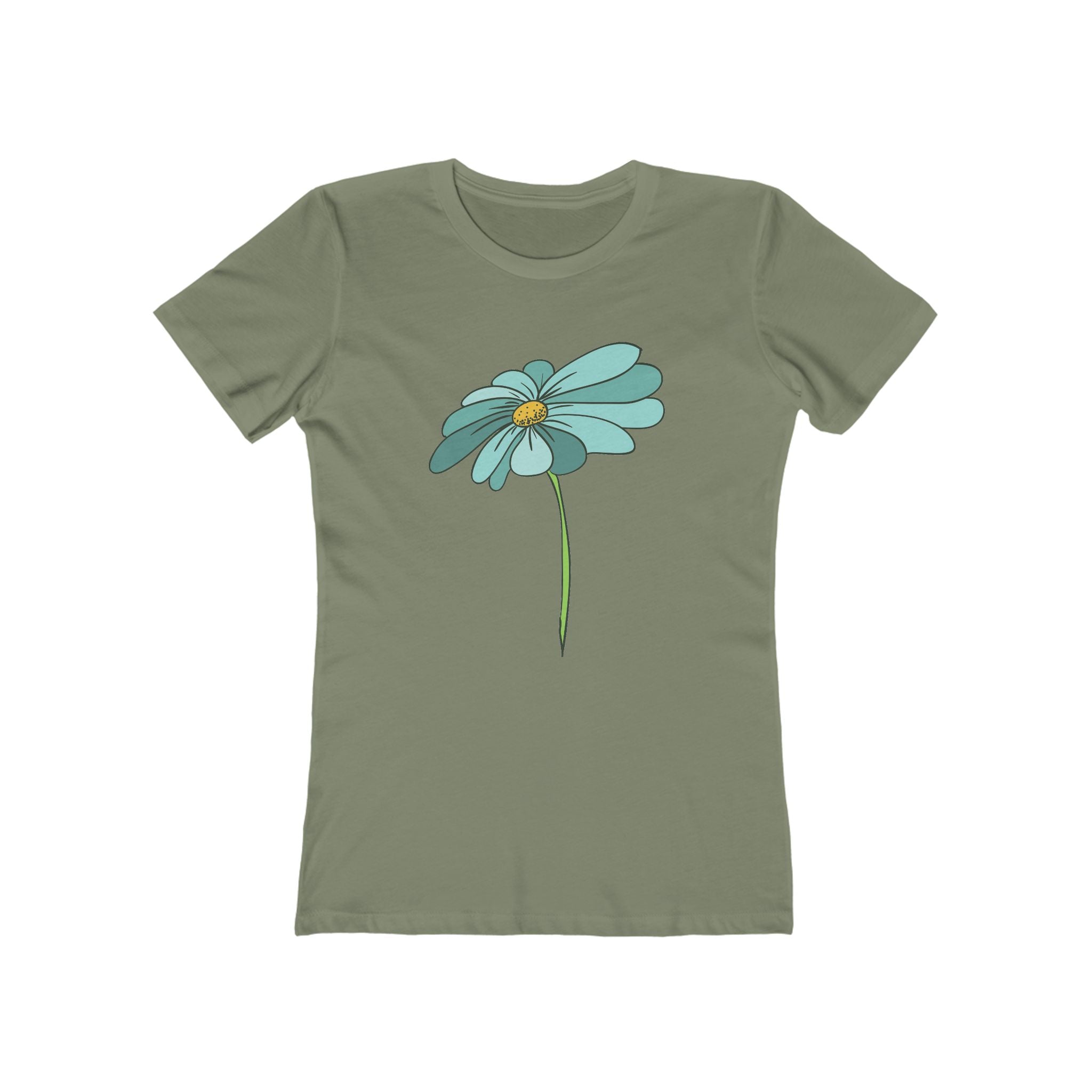 Flower Women's Tshirt, Floral Graphic Tee, Casual Top for Her, Spring Blossom Shirt, Botanical Print Blouse