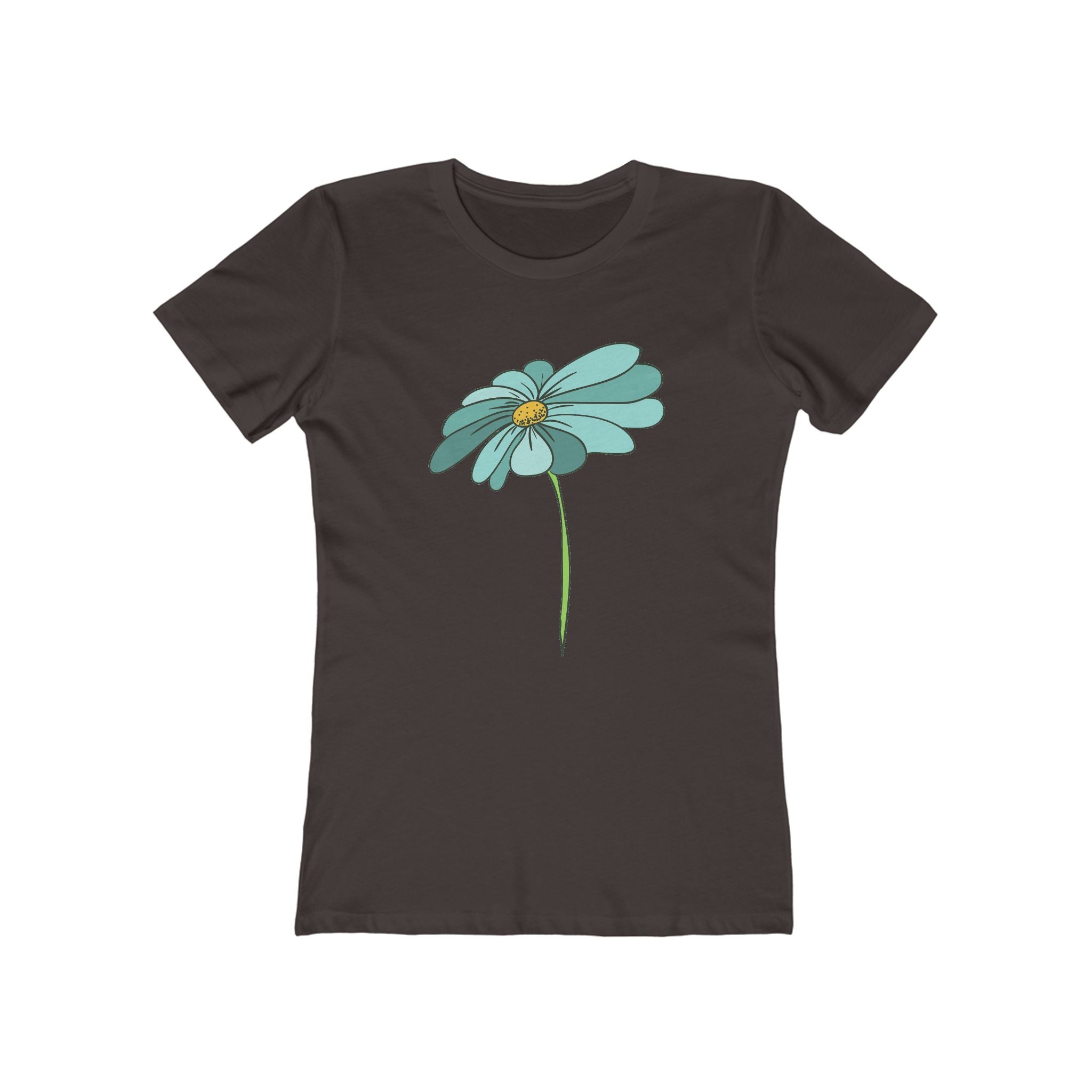 Flower Women's Tshirt, Floral Graphic Tee, Casual Top for Her, Spring Blossom Shirt, Botanical Print Blouse