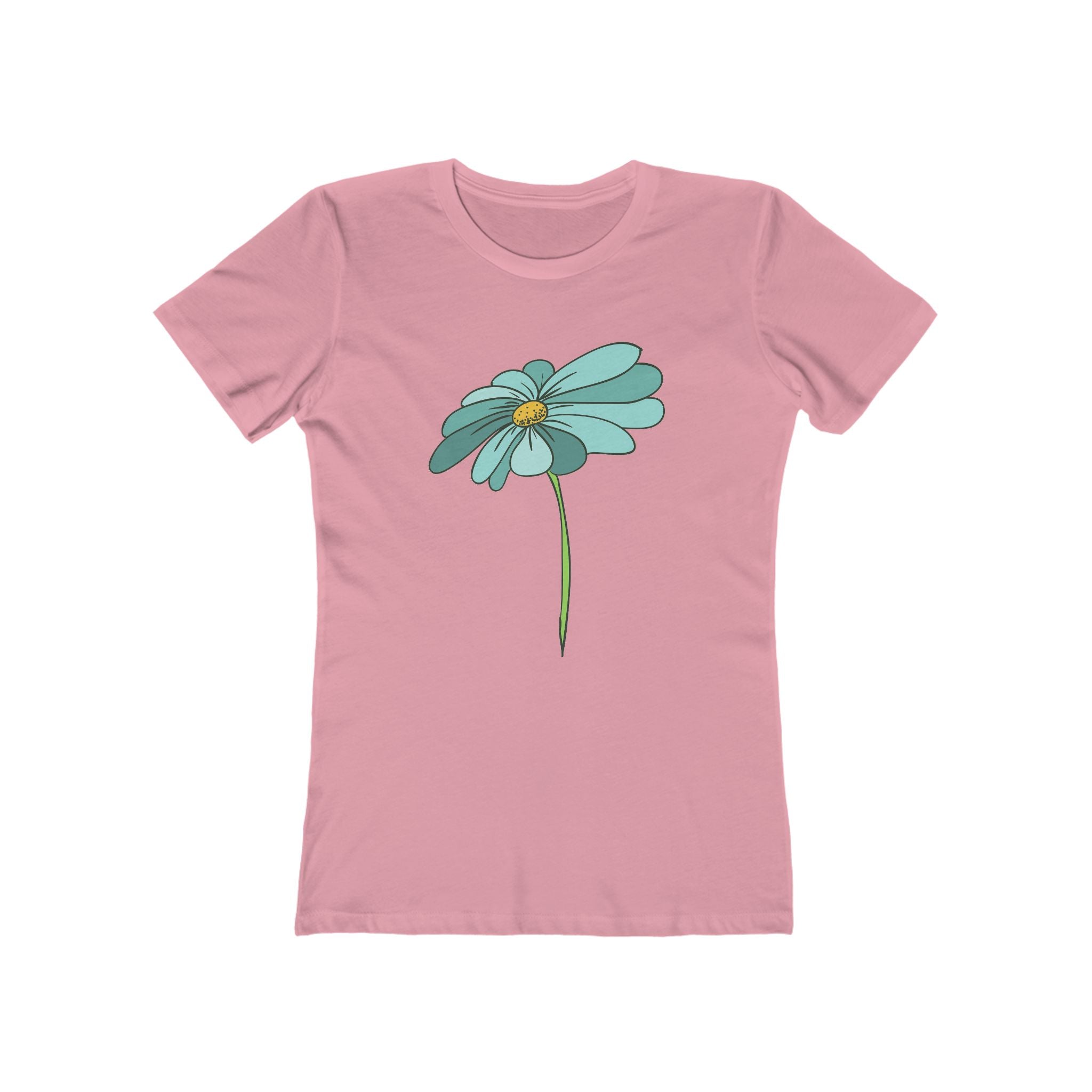 Flower Women's Tshirt, Floral Graphic Tee, Casual Top for Her, Spring Blossom Shirt, Botanical Print Blouse