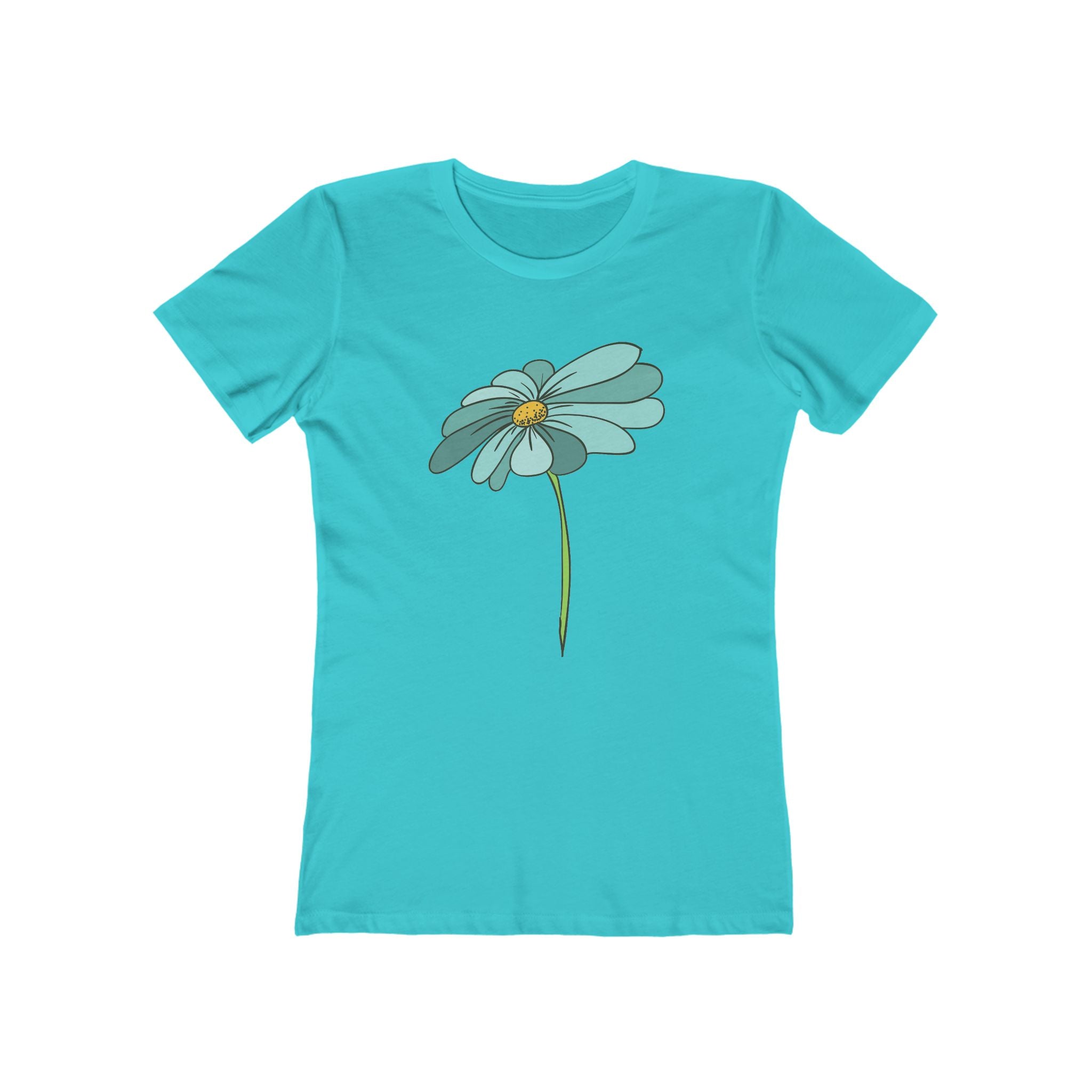 Flower Women's Tshirt, Floral Graphic Tee, Casual Top for Her, Spring Blossom Shirt, Botanical Print Blouse