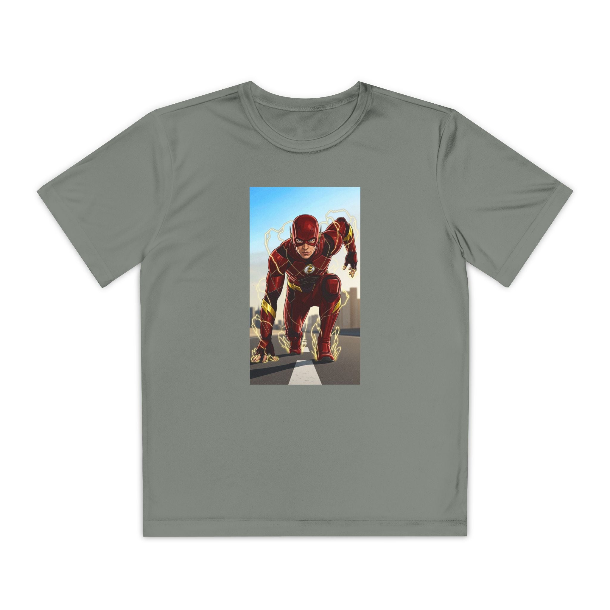 The Flash Superhero Marvel Youth T-Shirt, Kid's Superhero Tee, Children's Graphic Shirt, Comic Book Character Top, Kids Costume Apparel