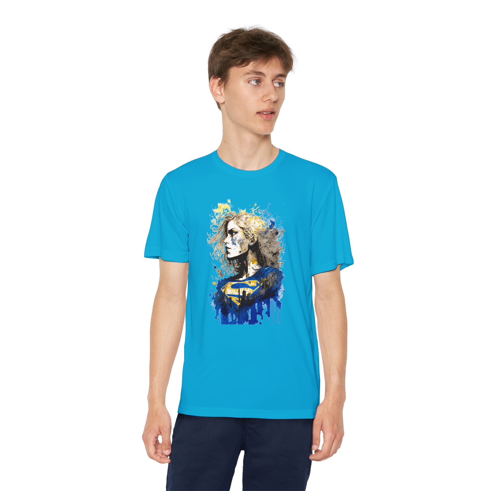 Superhero Youth T-Shirt Sports Graphic Tee, Cool Athletic Shirt for Kids