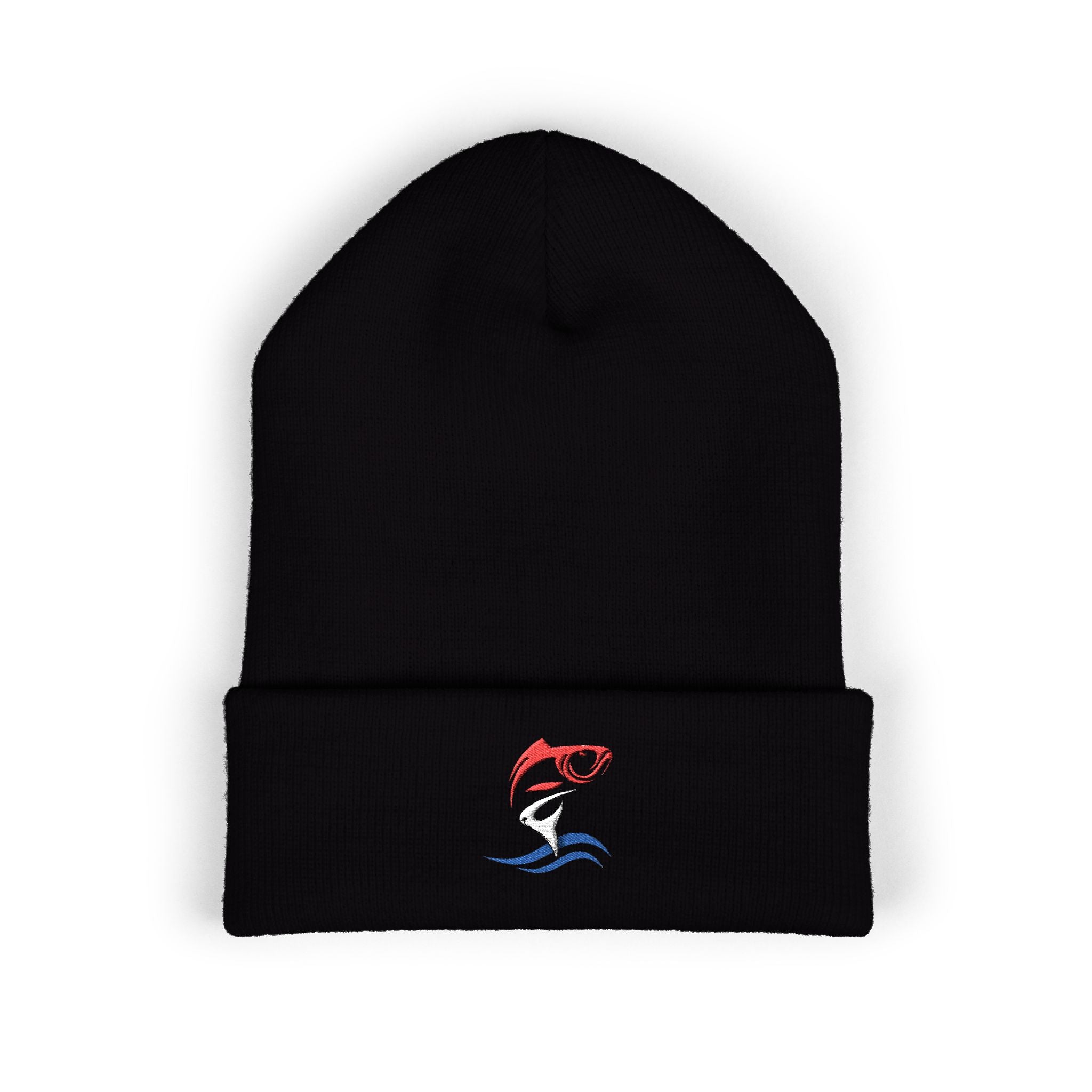 Embroidered Patriotic Fishing Beanie, Fisherman Gift, Outdoor Apparel, Fishing Gear, Angler Hat, Fishing Lure Beanie