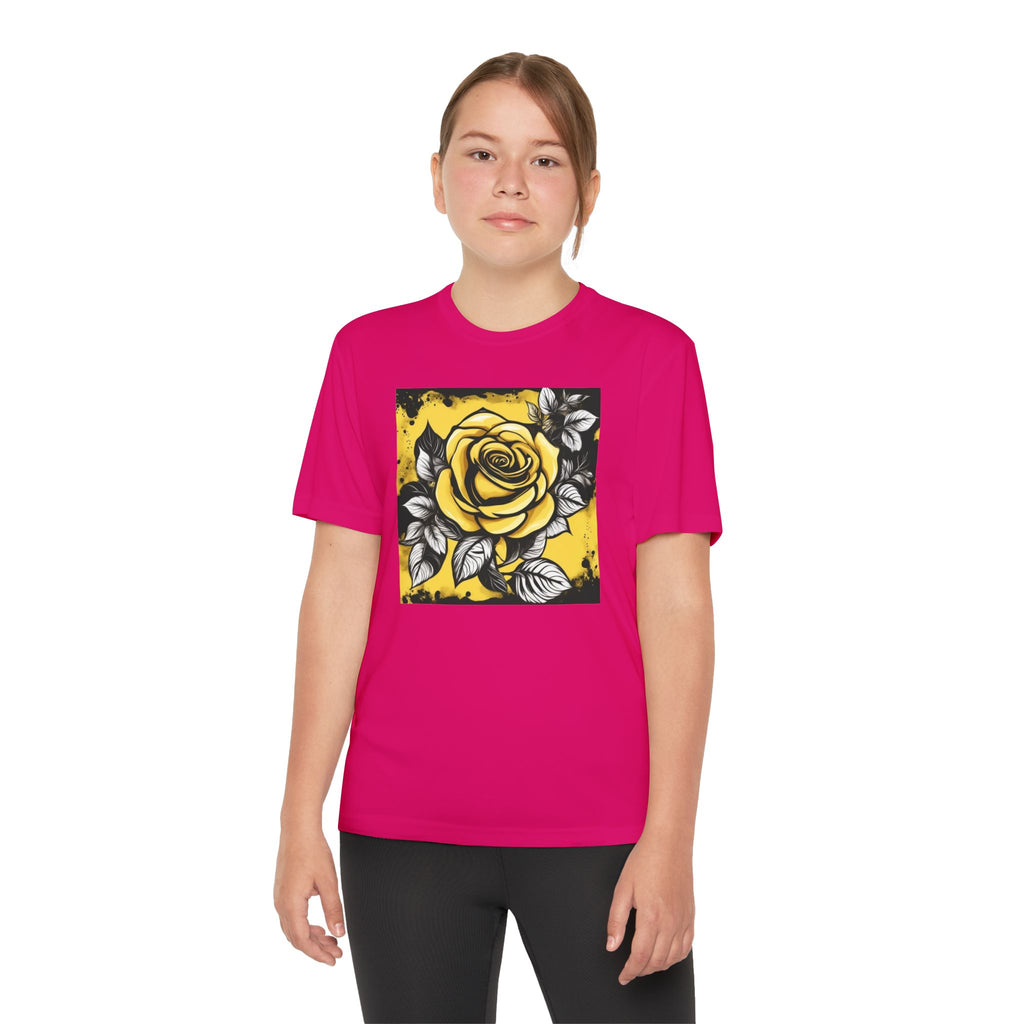 Flower Youth Tshirt, Girls Floral Tee, Kids Spring Shirt, Children's Botanical Top, Teen Blossom T-Shirt