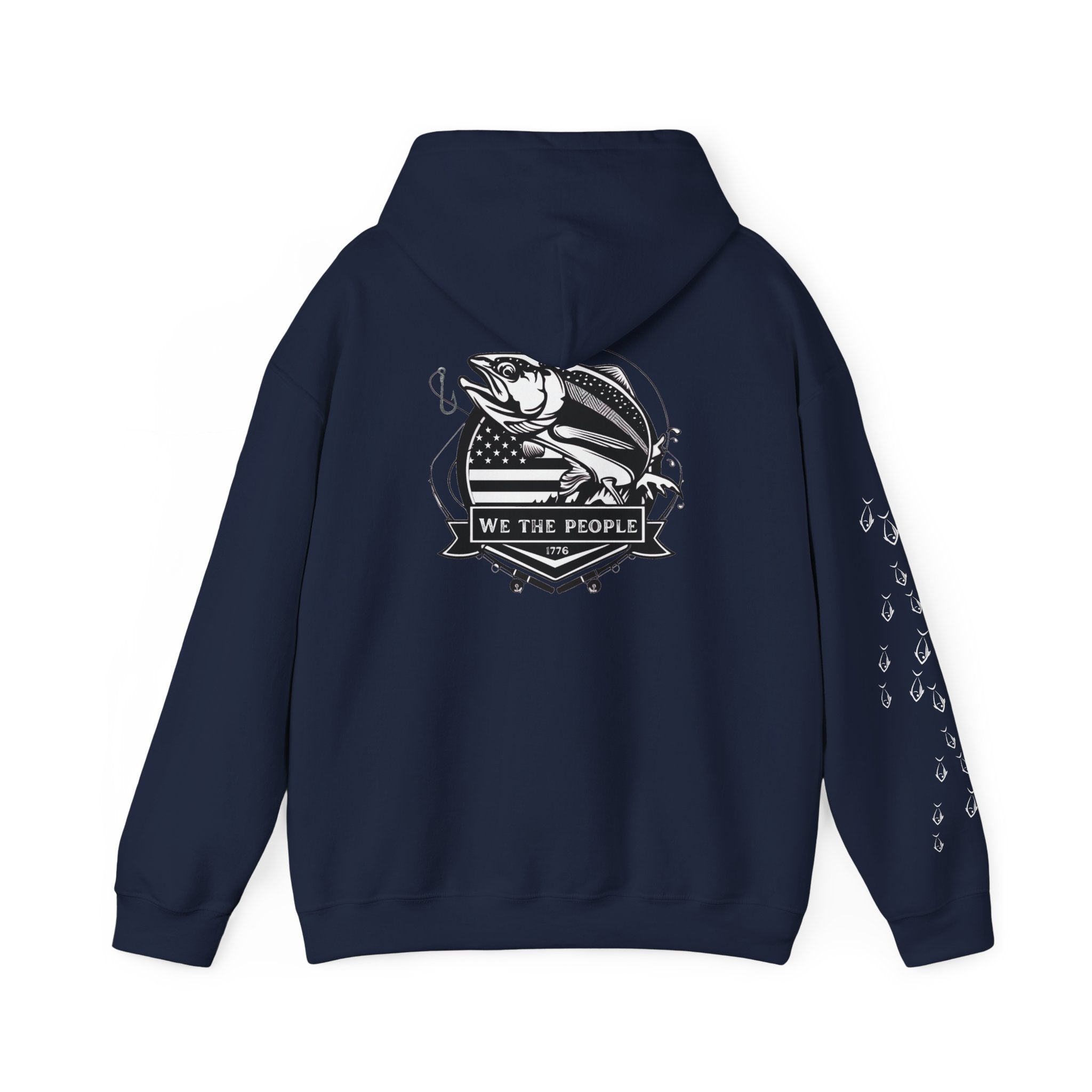 Fishing Patriotic Hoodie | Fishing Flag Hoodie, American Fishing Sweatshirt