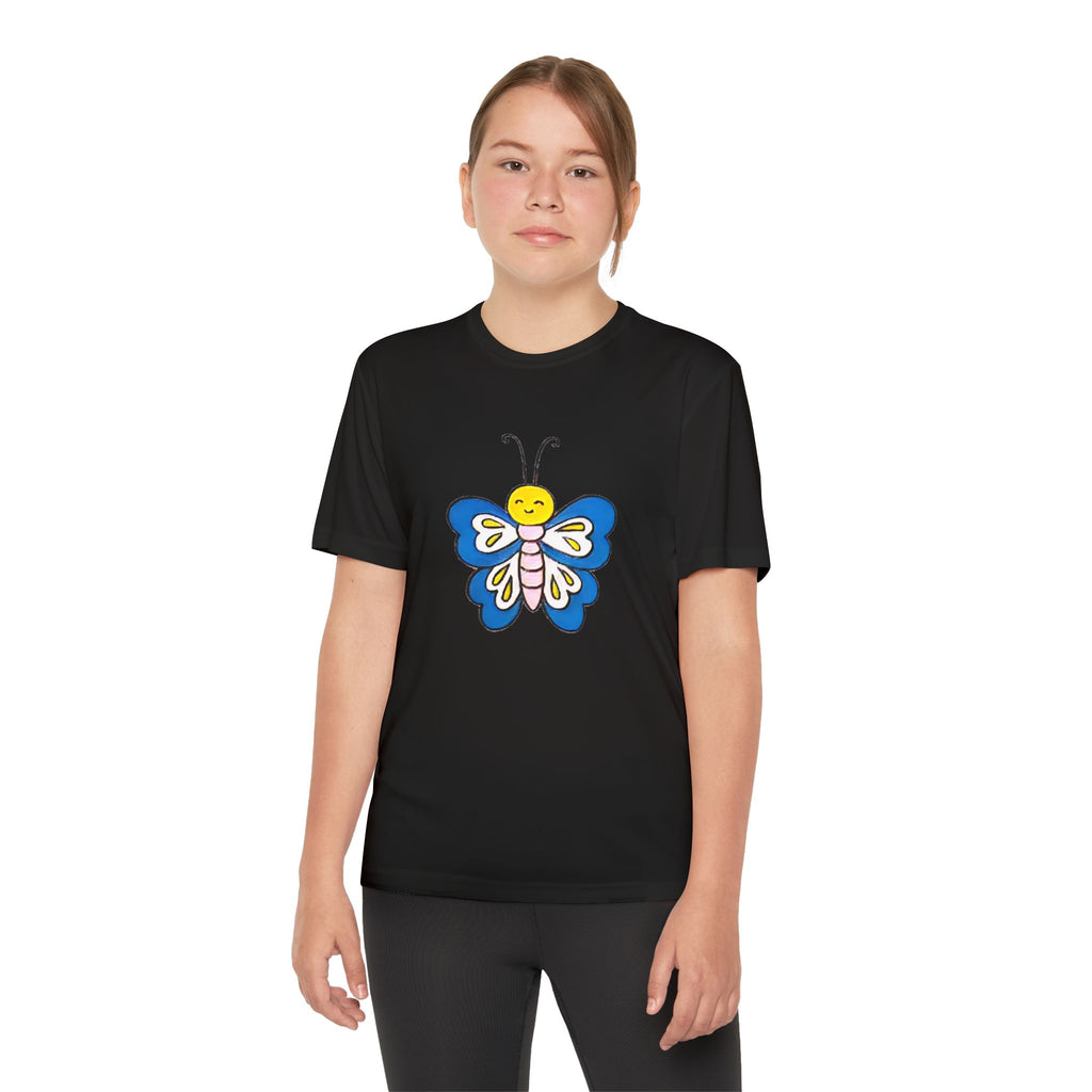 Butterffy Youth T-Shirt Sports Graphic Tee, Cool Athletic Shirt for Kids, Perfect for Sports Events, Team Spirit