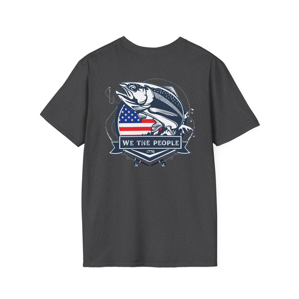 We The People Fishing Patriotic Tshirt, American Flag Tee, USA Independence Day Top, Patriotic Graphic Tee, Unisex Patriotic
