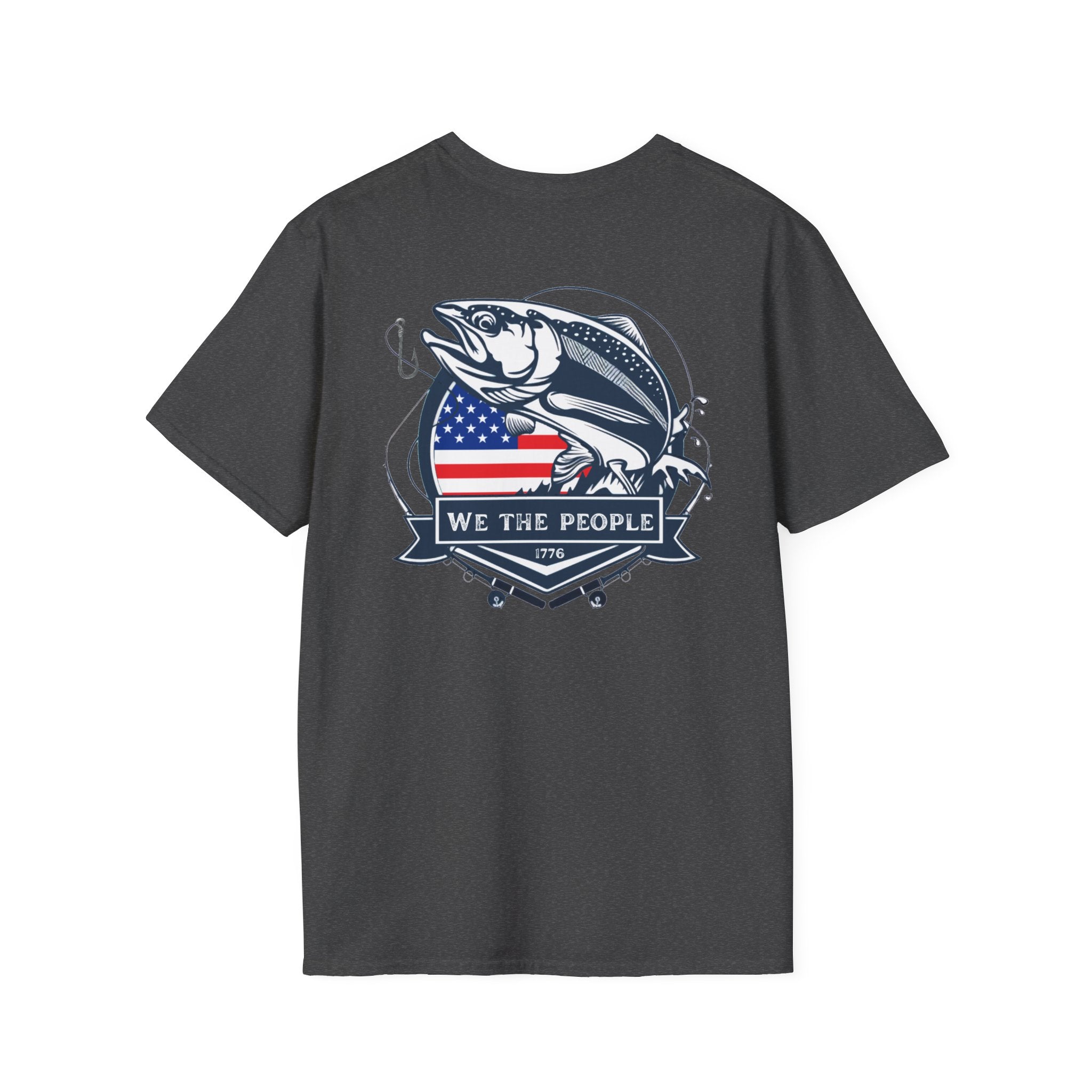 We The People Fishing Patriotic Tshirt, American Flag Tee, USA Independence Day Top, Patriotic Graphic Tee, Unisex Patriotic