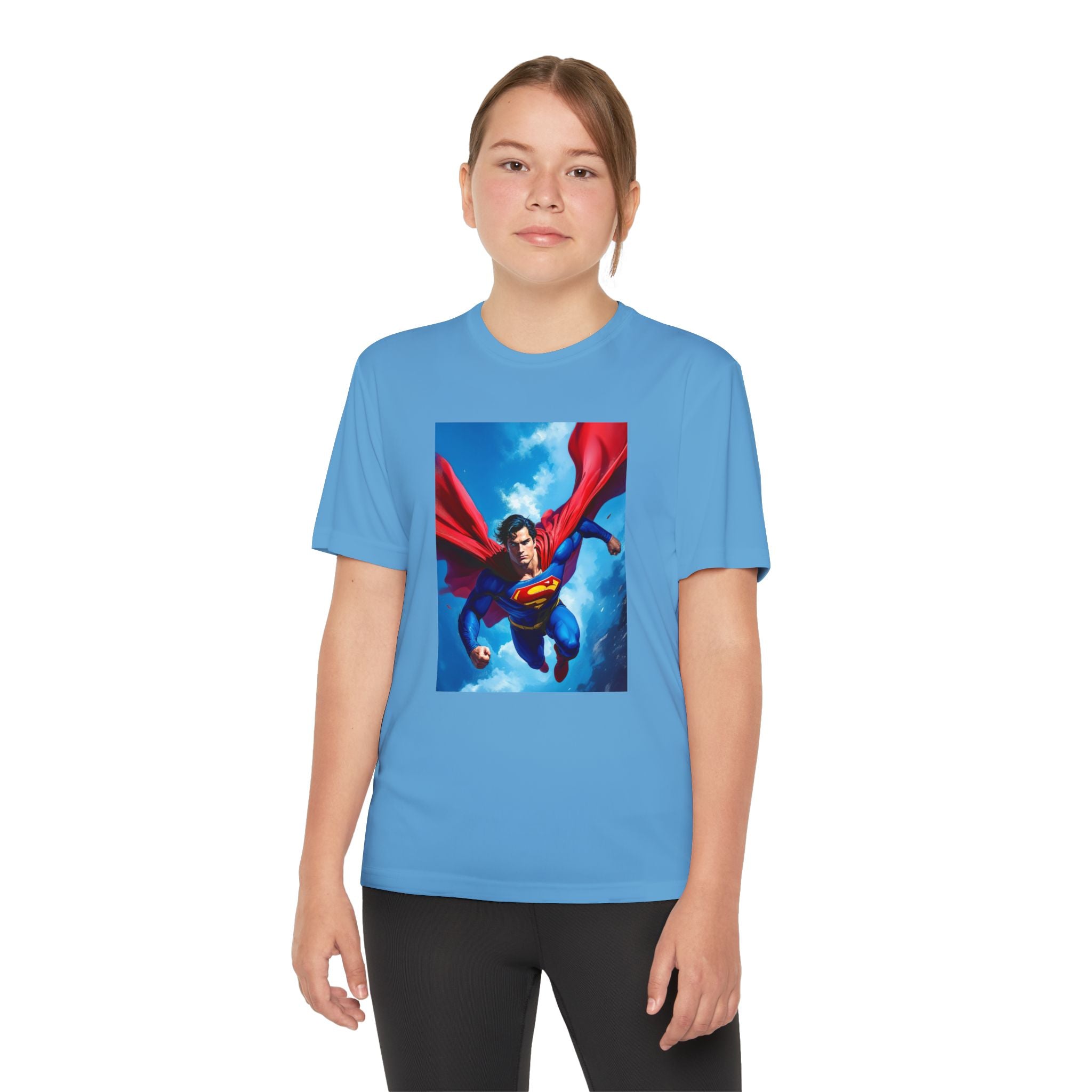 Superman Superhero Marvel T-Shirt, Youth Competitor Tee,  Kids Comic Book Hero Top, Children's Graphic Tee, Youth Super Power T-Shirt