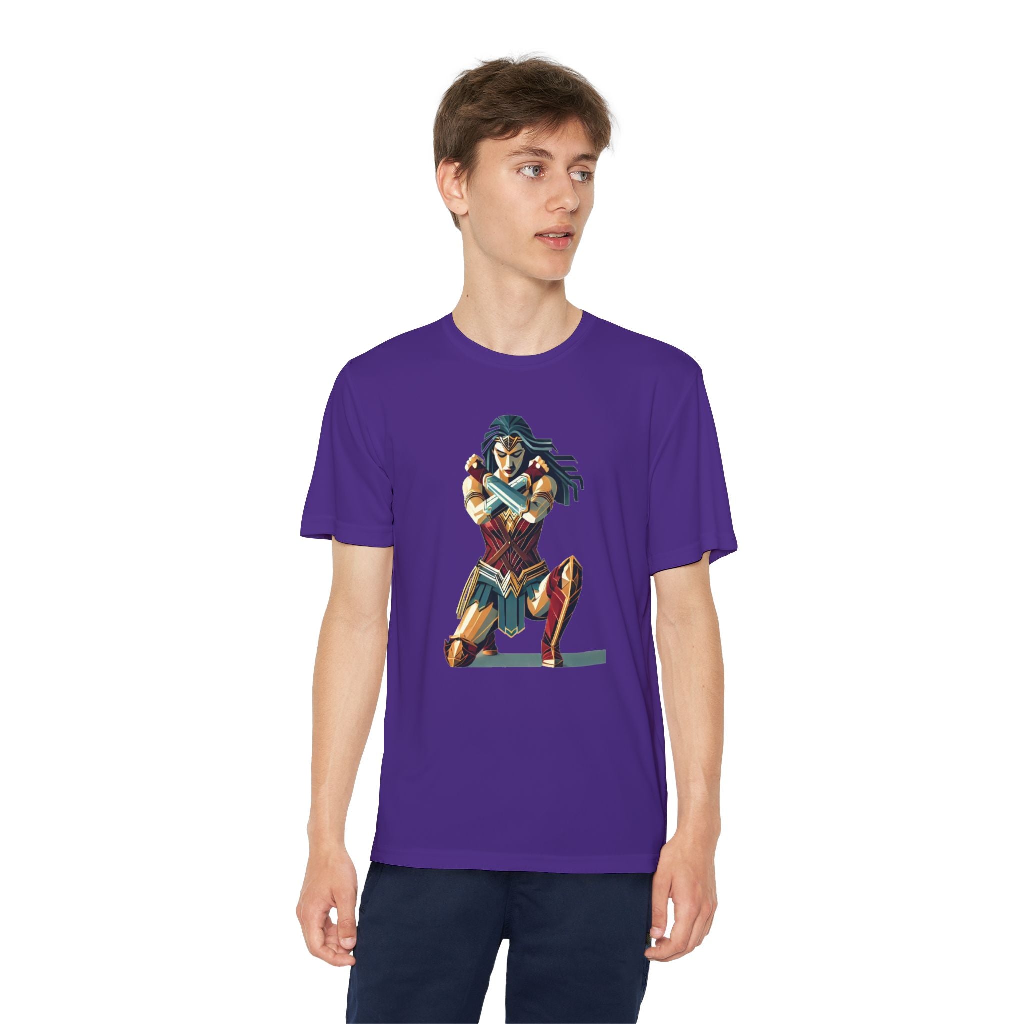 Wonder Woman Youth T-Shirt Sports Graphic Tee, Cool Athletic Shirt for Kids, Perfect for Sports Events, Team Spirit