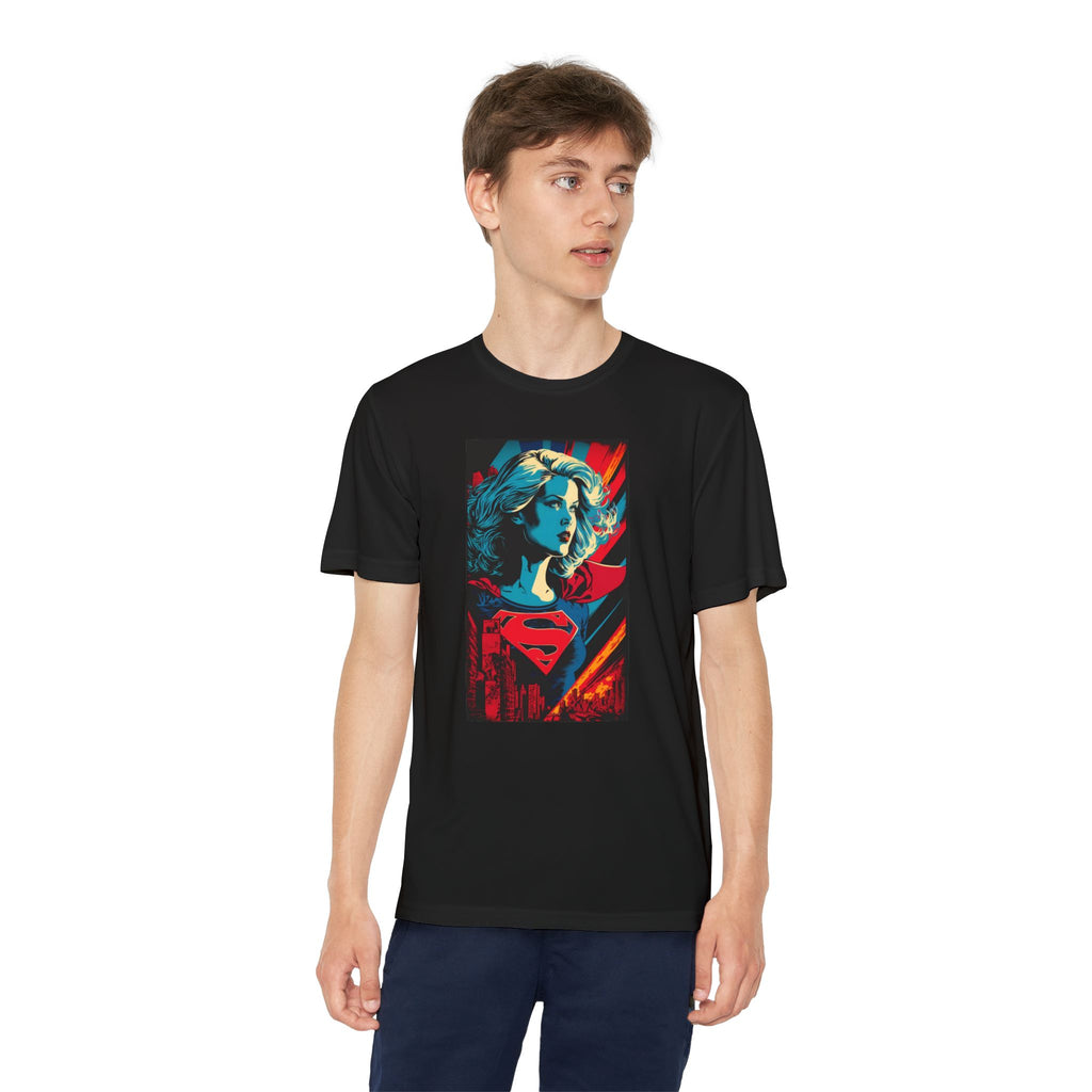 Superhero Youth T-Shirt Sports Graphic Tee, Cool Athletic Shirt for Kids