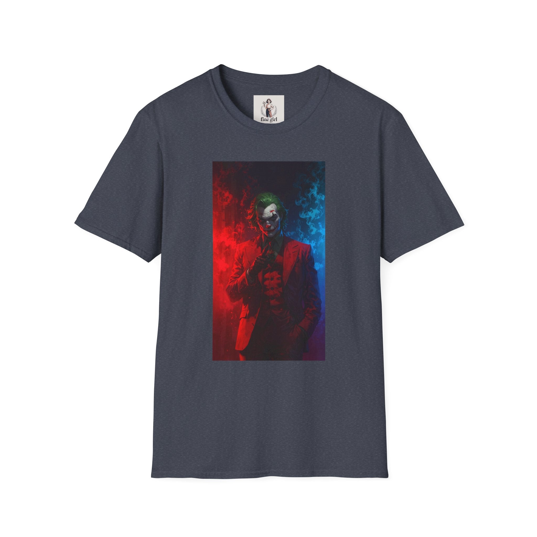 The Joker Superhero Marvel Unisex Softstyle T-Shirt, Comic Book Tee, Geeky Clothing, Cosplay Costume Top